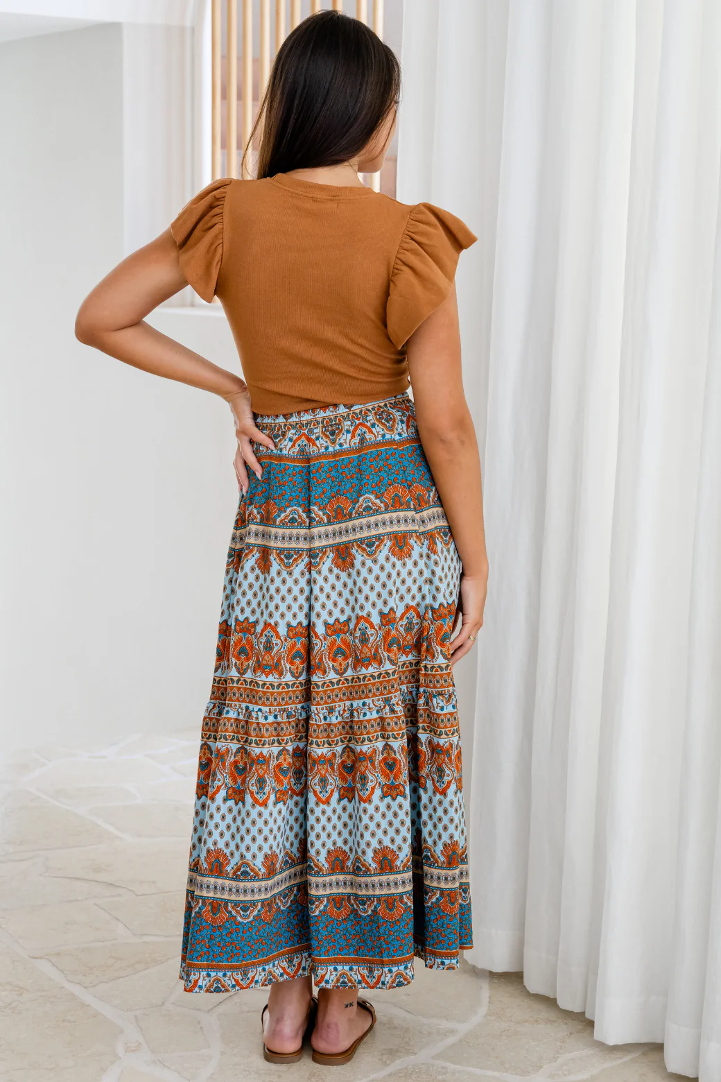 Agnes Frill Tank Caramel - Image 9