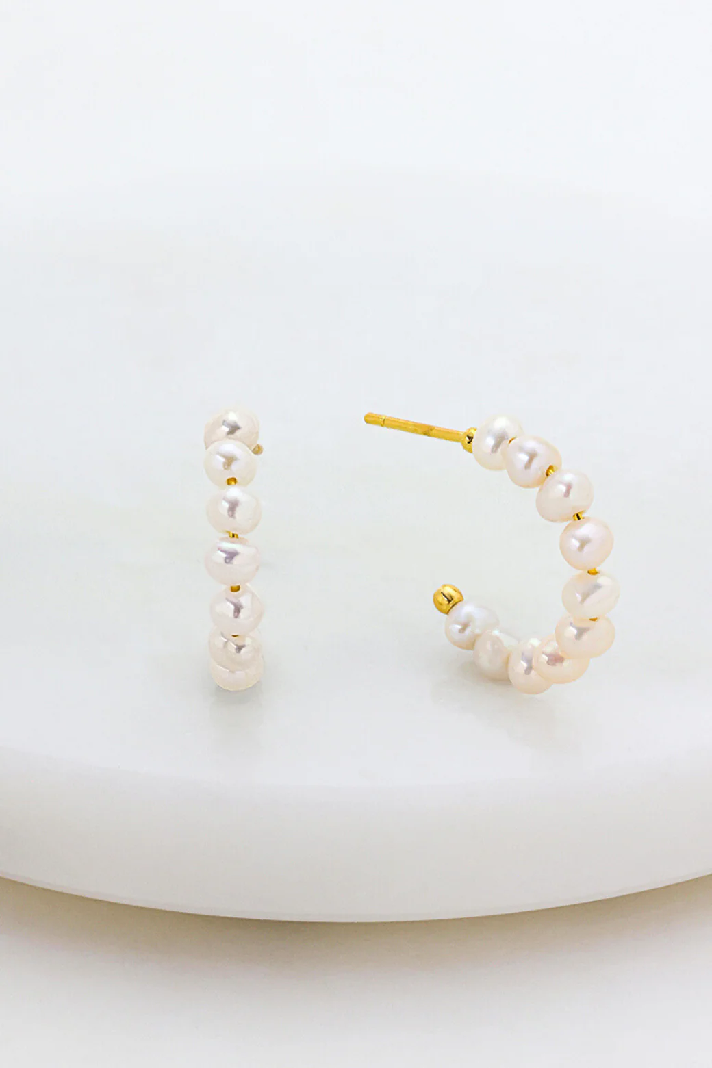 Zafino Ally Pearl Hoop Earrings - Image 2