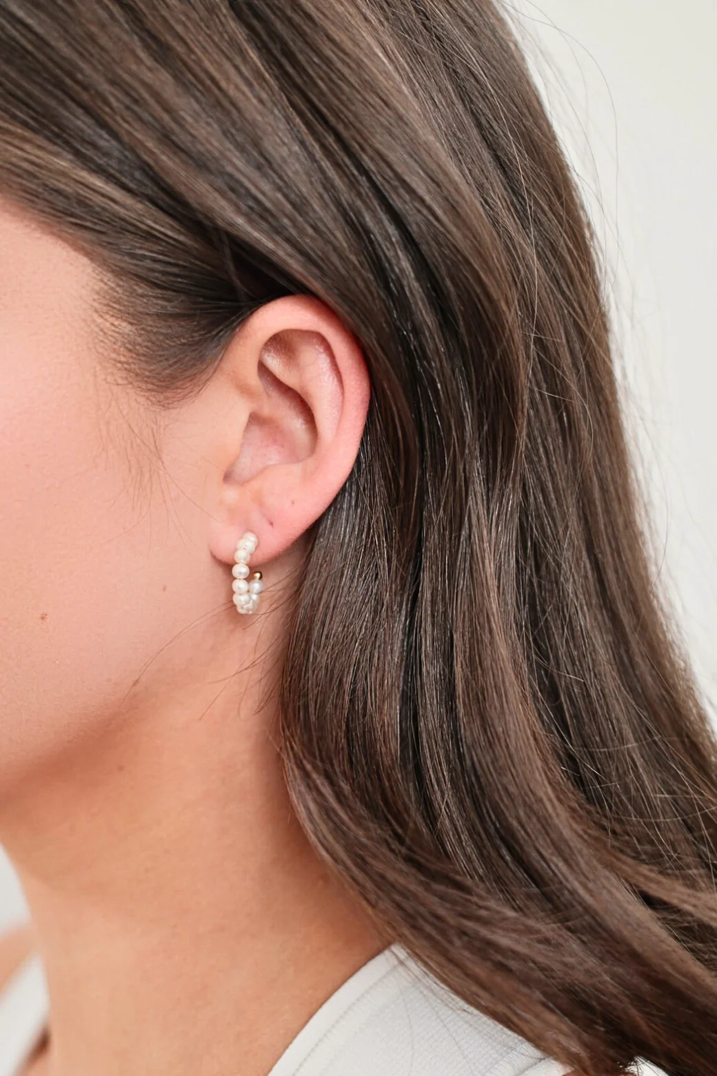 Zafino Ally Pearl Hoop Earrings - Image 3