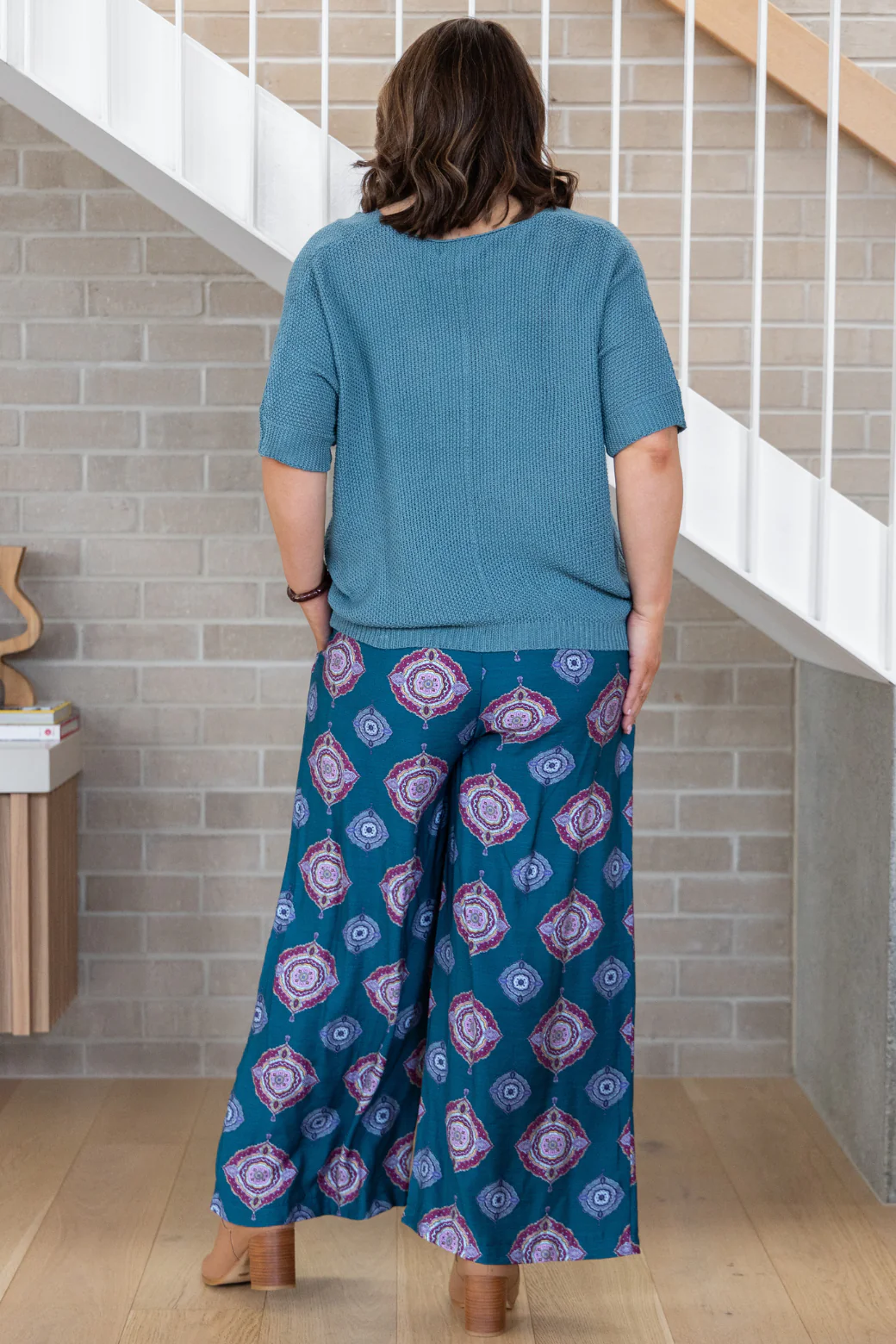 Amelia Pant Zara Print Teal - Image 6