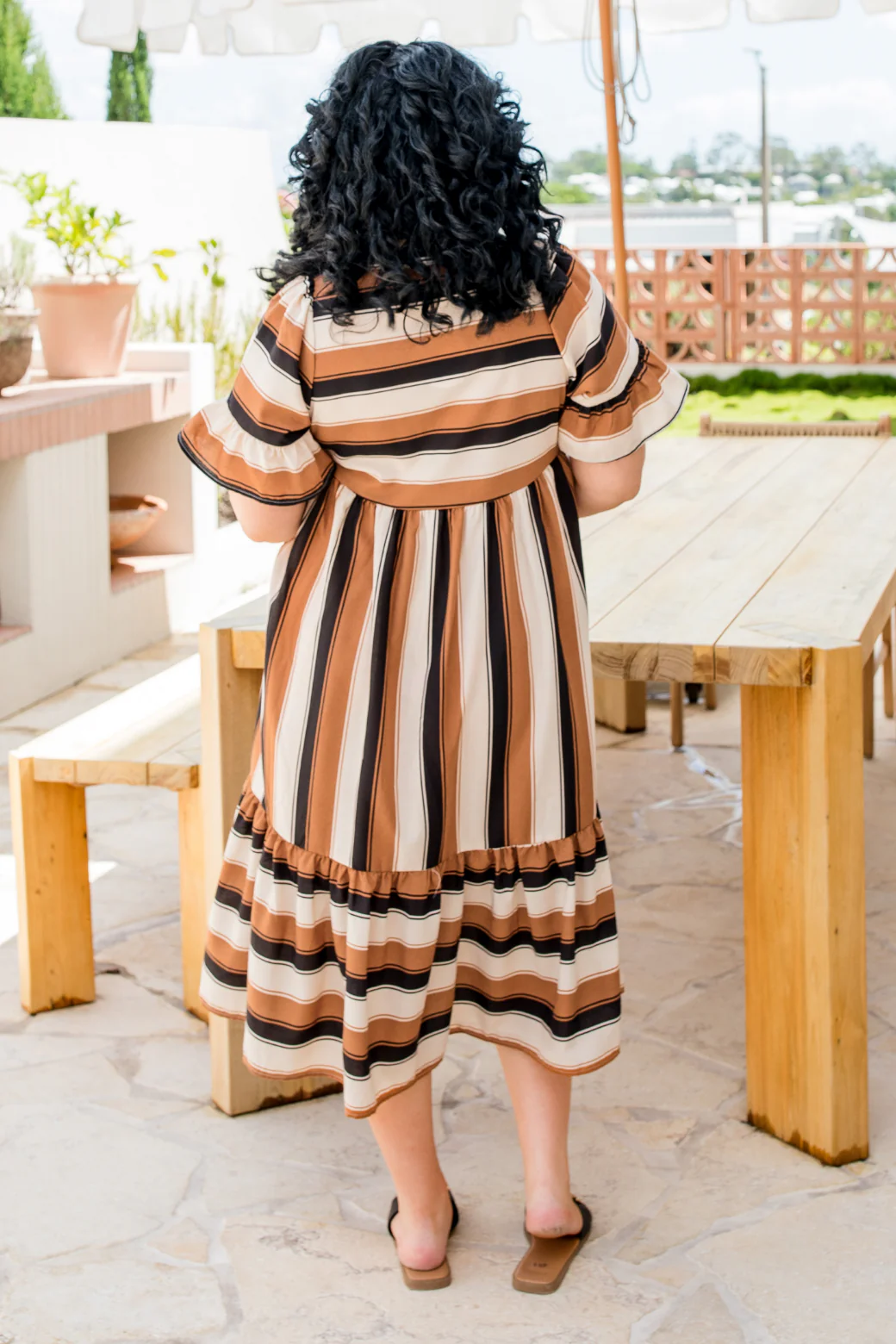 Final Sale | Anastasia Midi Dress Cabana Stripe - Image 11