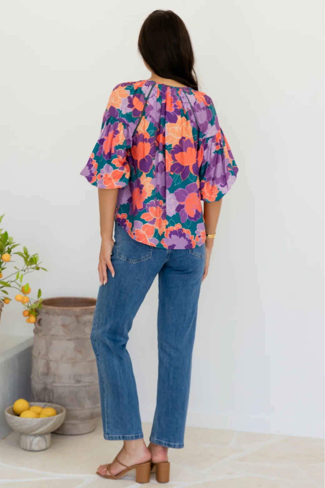 Final Sale | Angela Blouse Milan Floral Print - Image 4