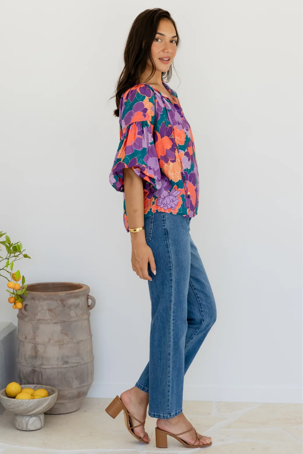 Final Sale | Angela Blouse Milan Floral Print - Image 5