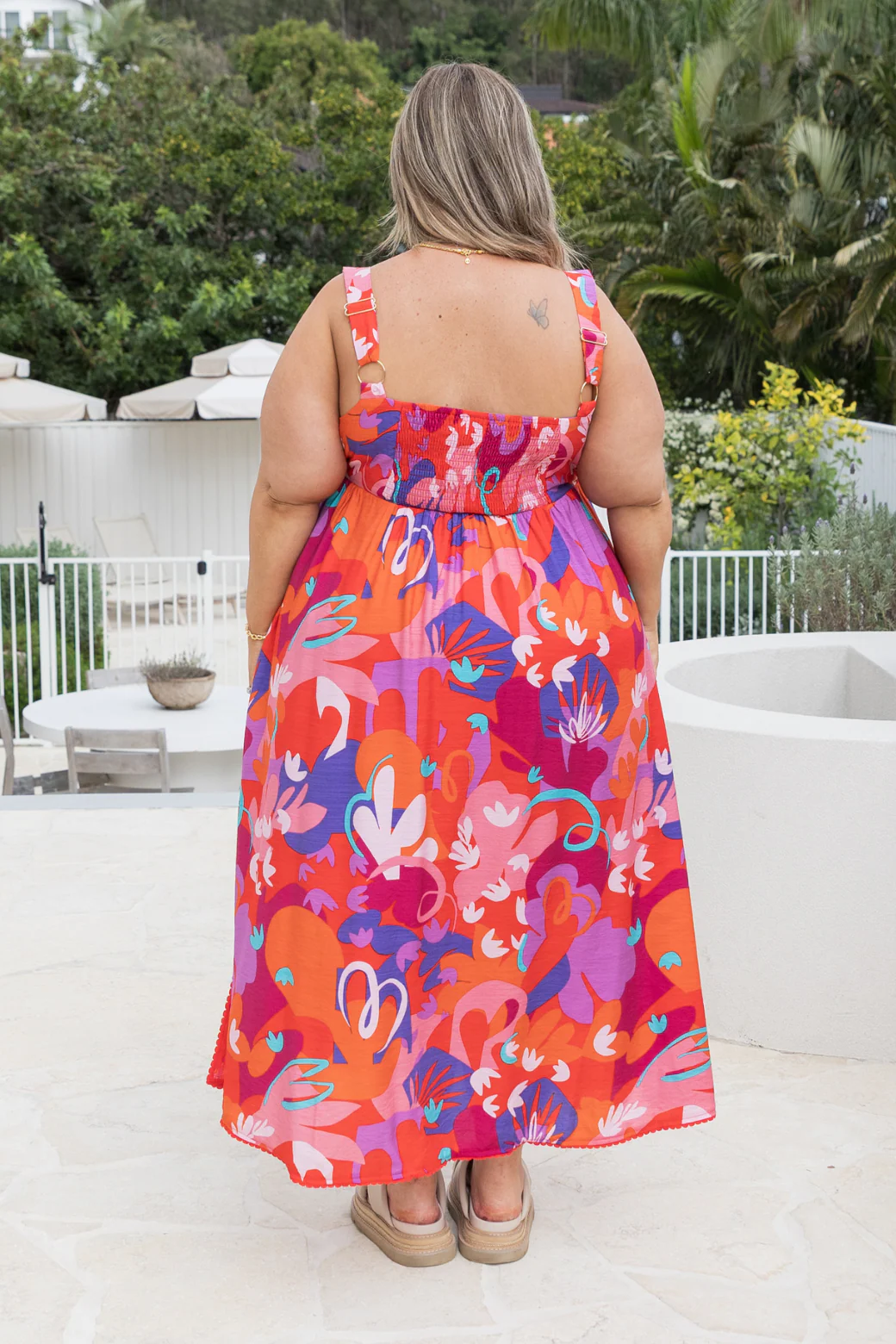 Final Sale | Archer Midi Dress Crimson Sunset - Image 10