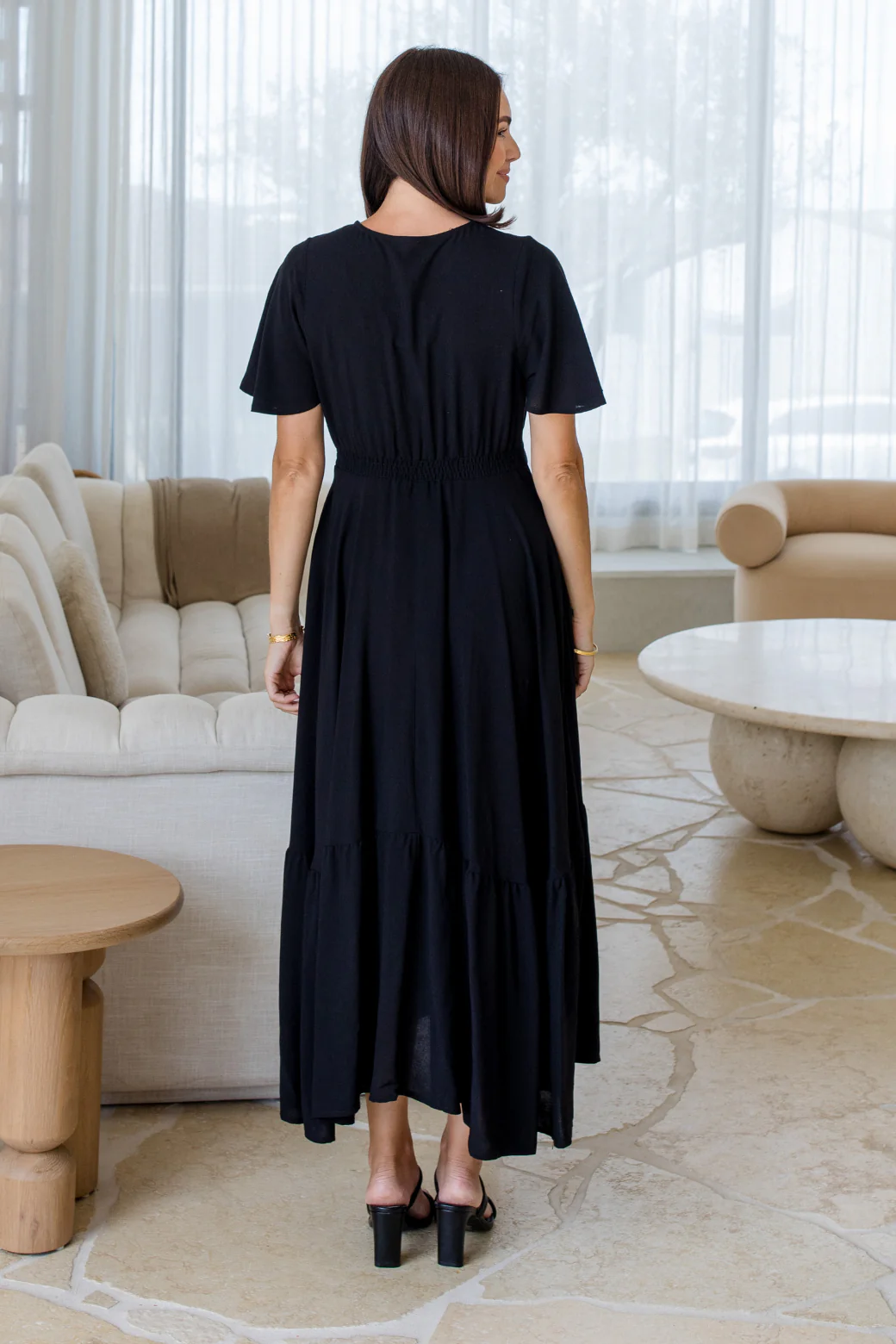 Benni Midi Dress Black - Image 6