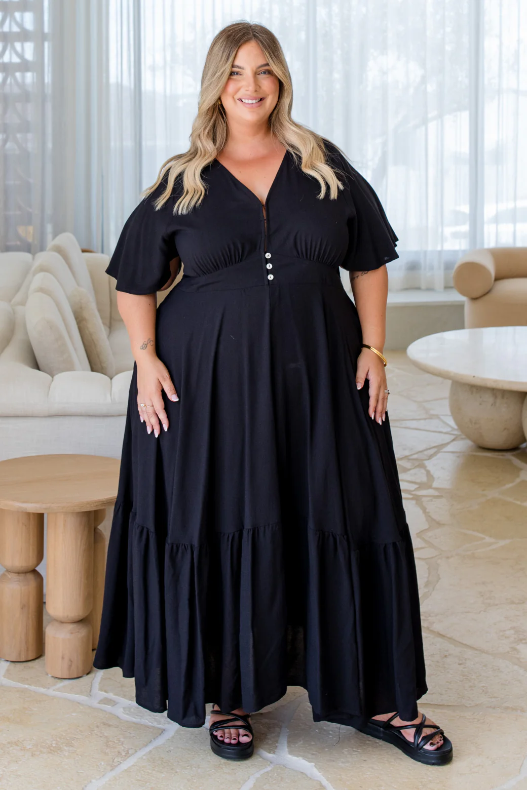 Benni Midi Dress Black - Image 7
