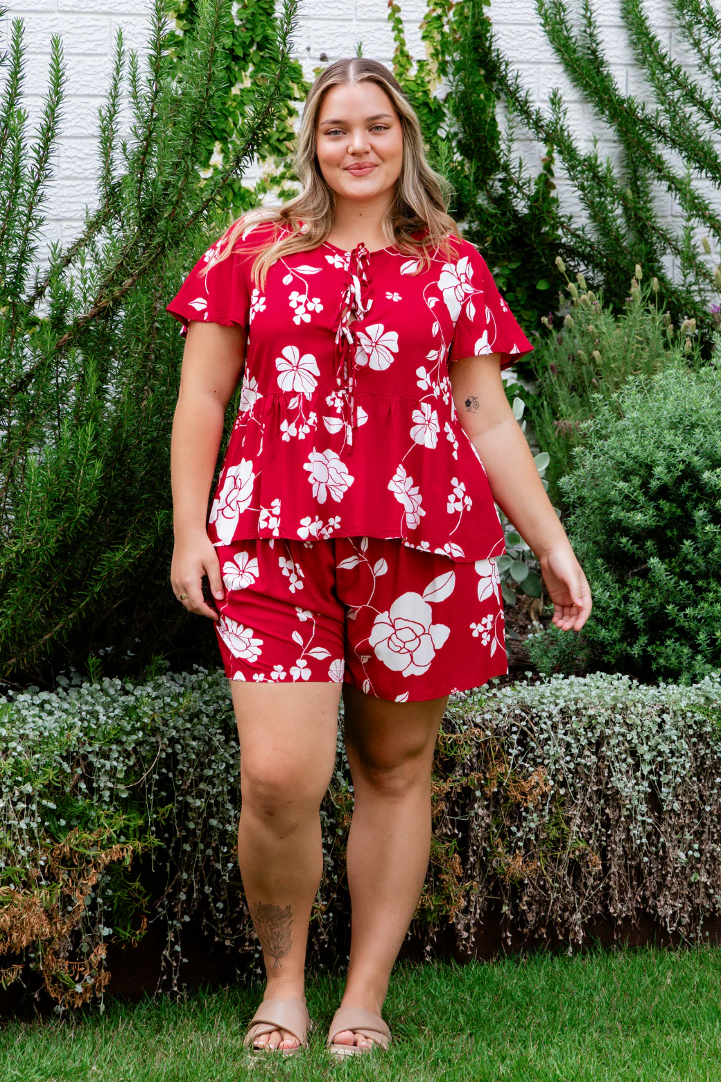 Bonita Top Miley Print Red - Image 2