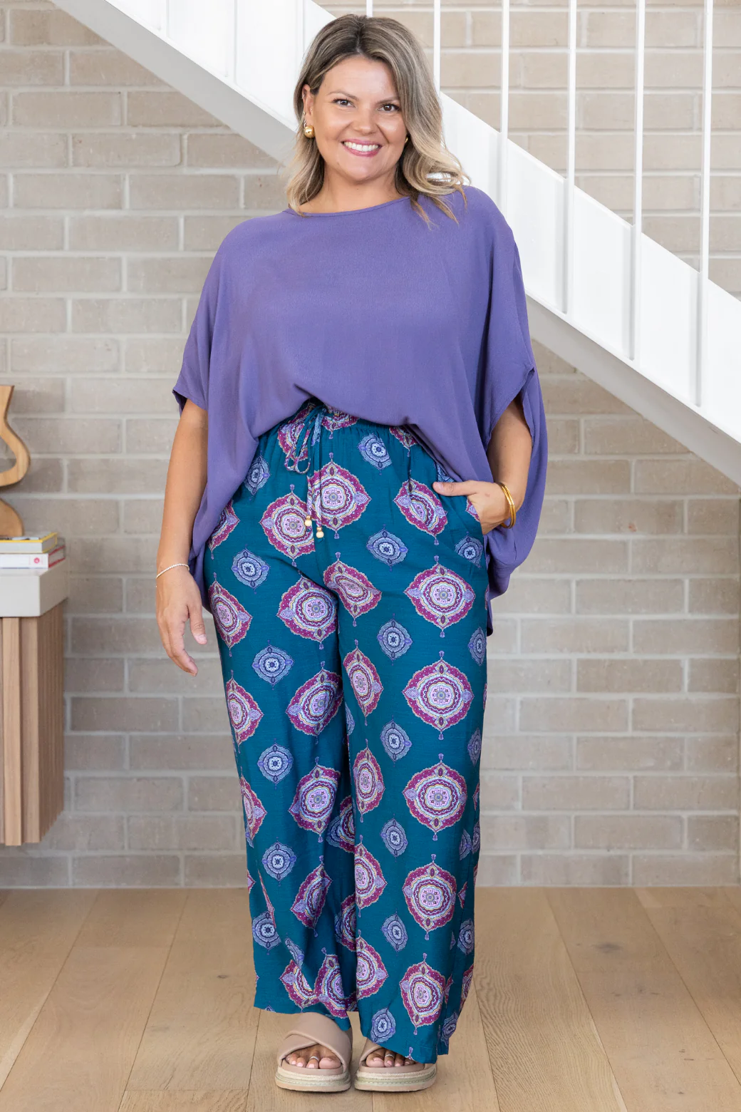 Brodie Drape Top Dusk Purple - Image 3