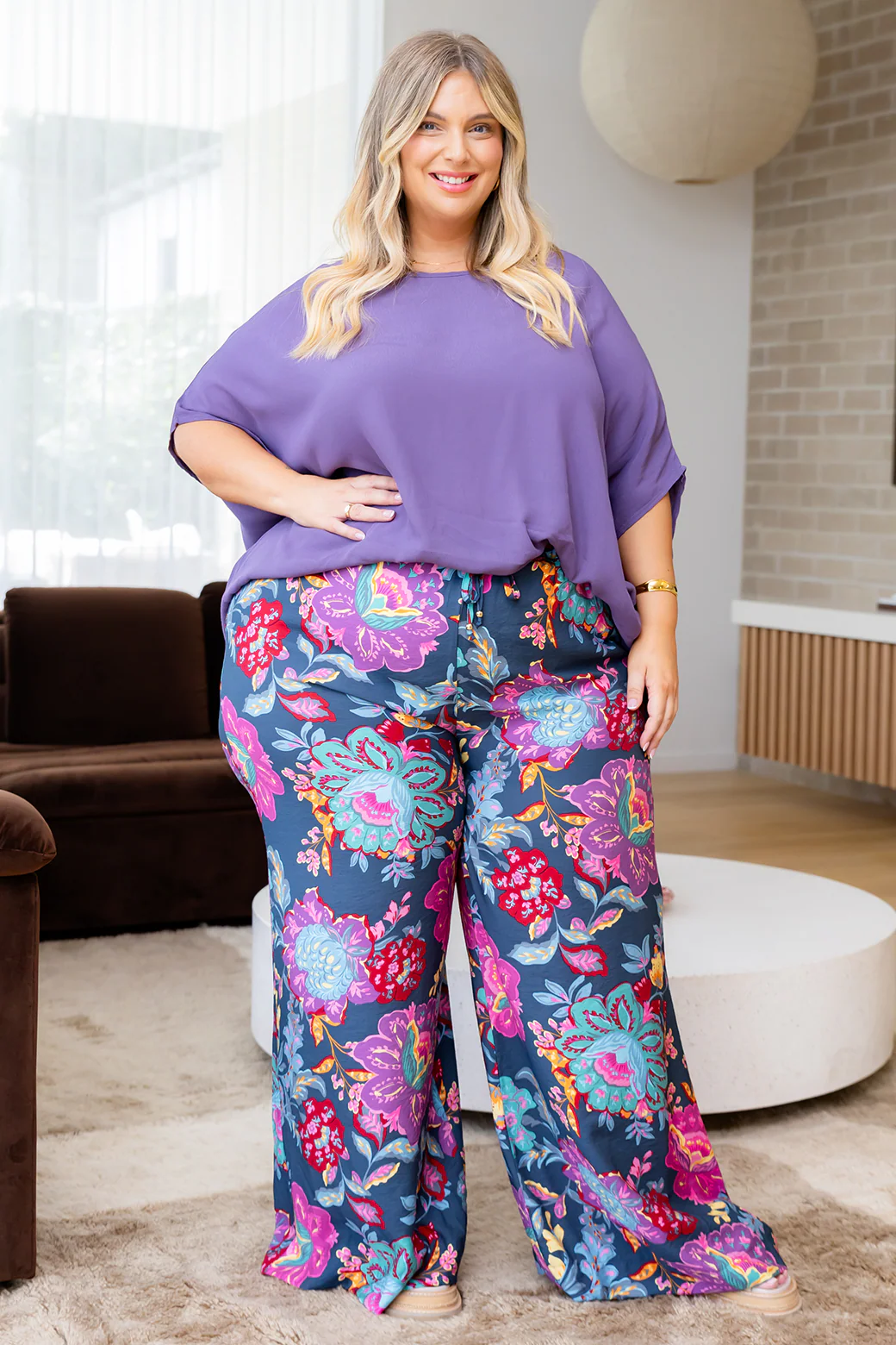 Brodie Drape Top Dusk Purple - Image 8