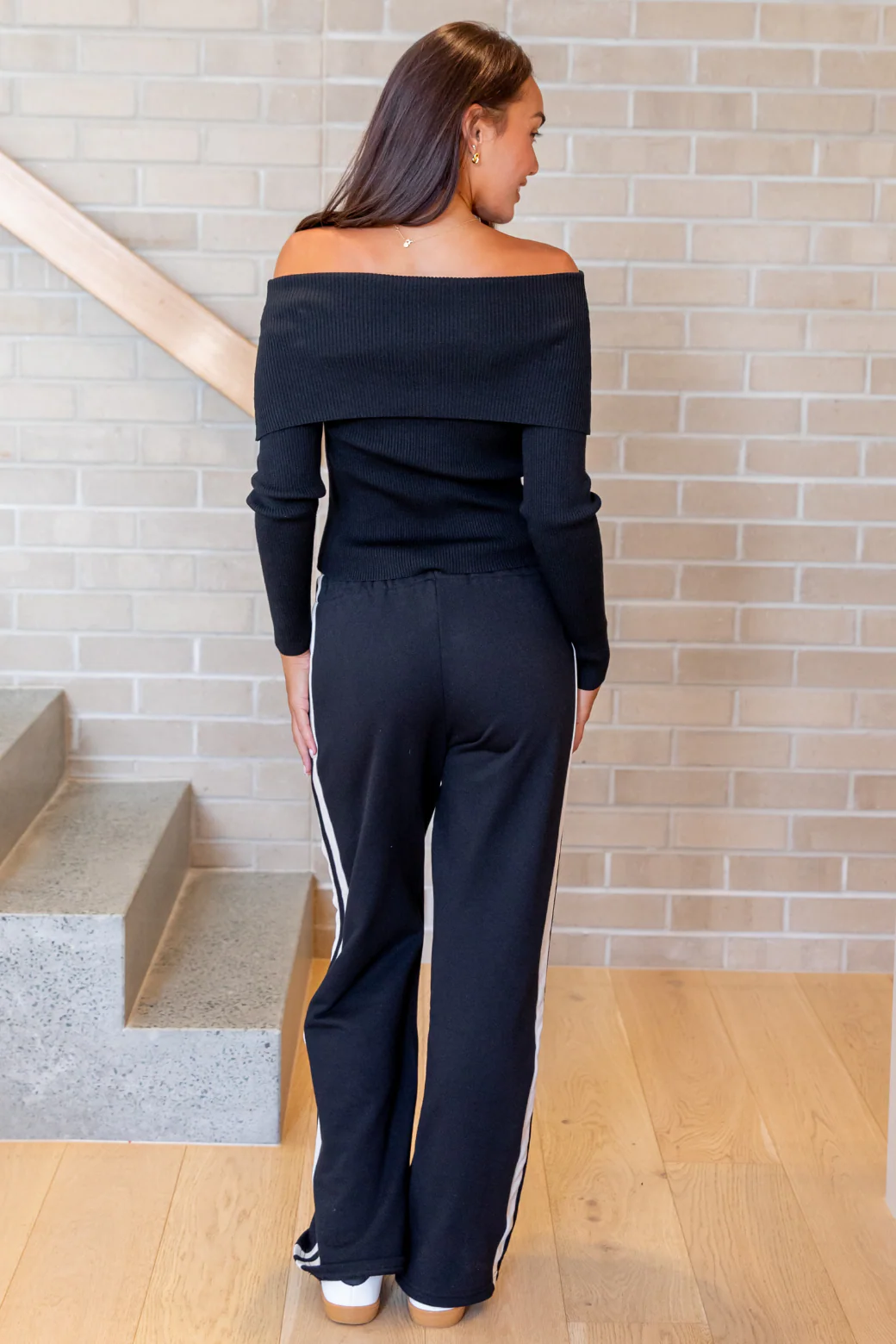 Final Sale | Brunswick Track Pants Black Beige - Image 11