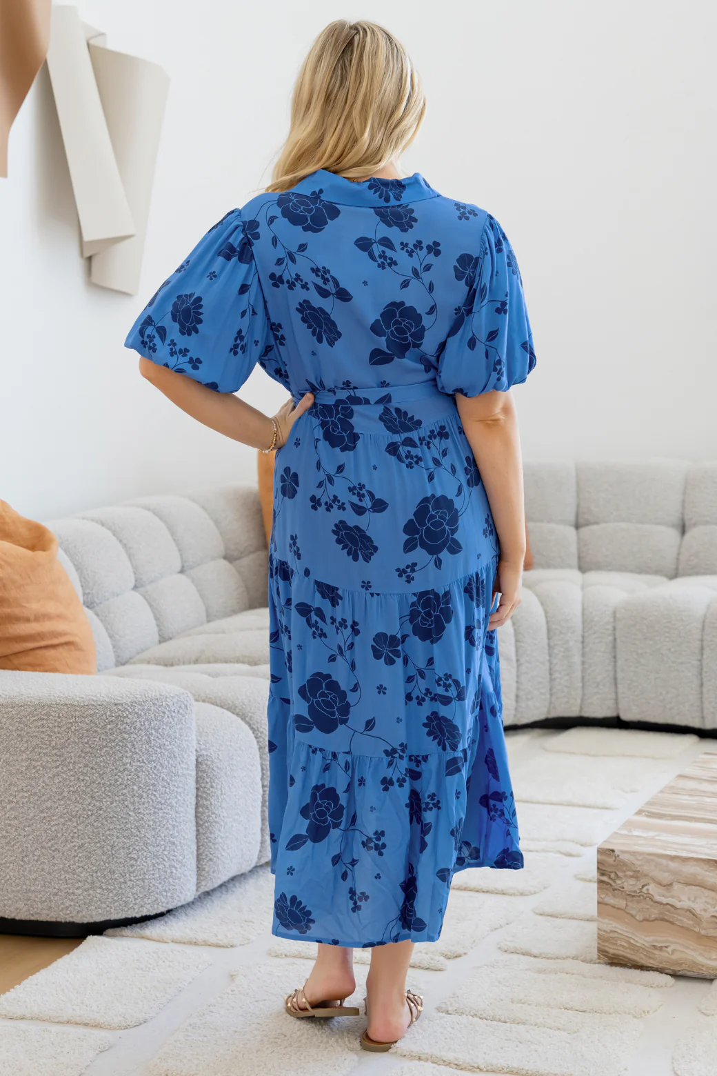 Camilla Midi Dress Miley Print Blue - Image 11