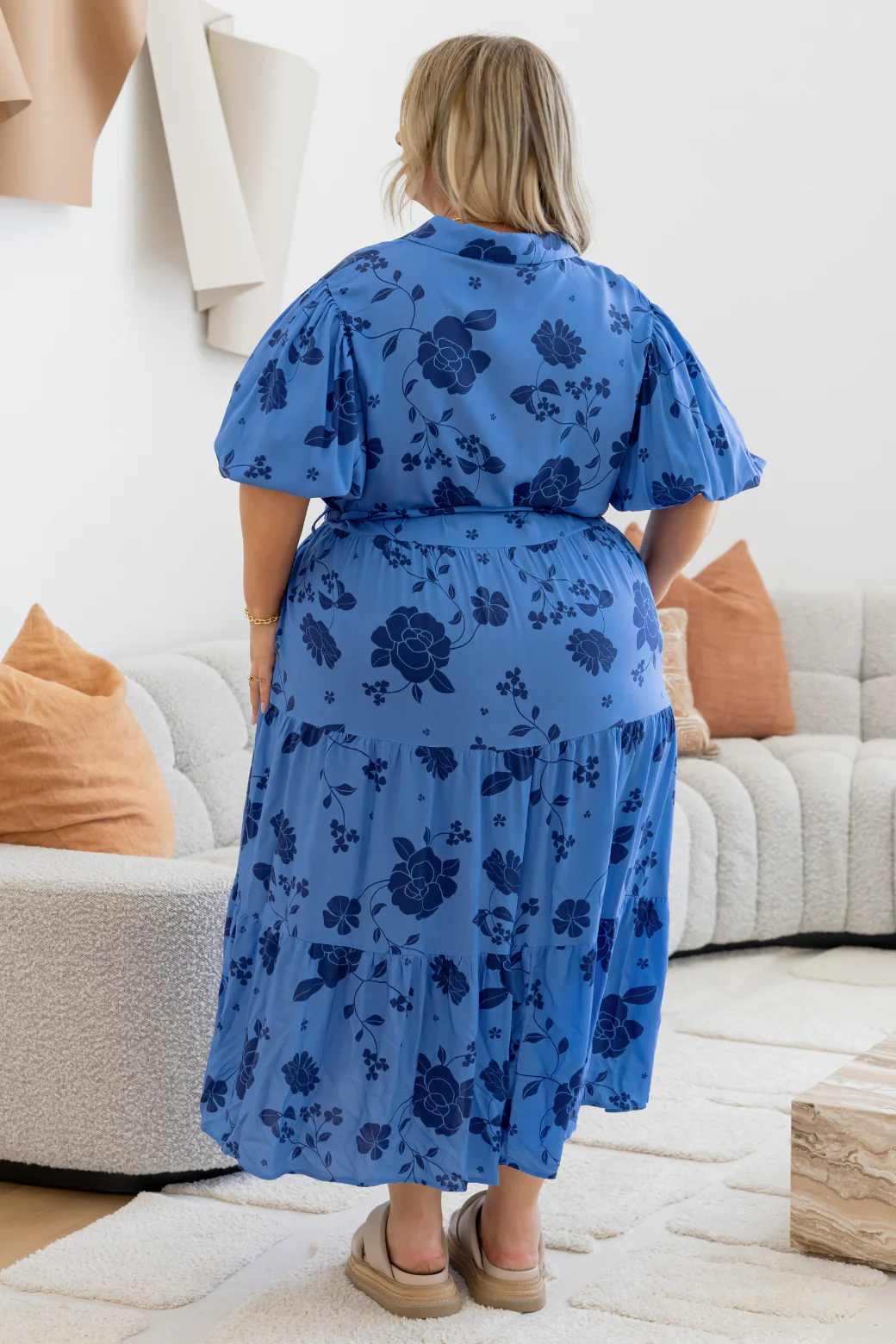 Camilla Midi Dress Miley Print Blue - Image 7