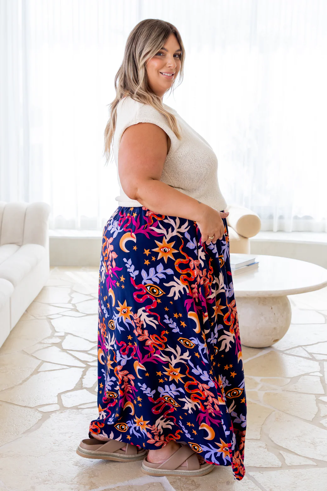 Final Sale | Cleo Maxi Skirt Tarot Navy - Image 7