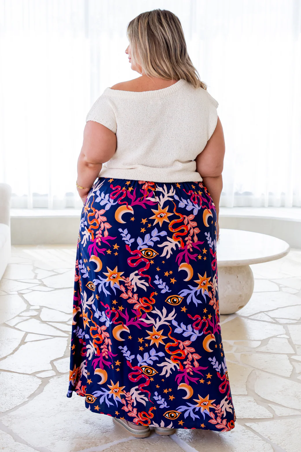 Final Sale | Cleo Maxi Skirt Tarot Navy - Image 9