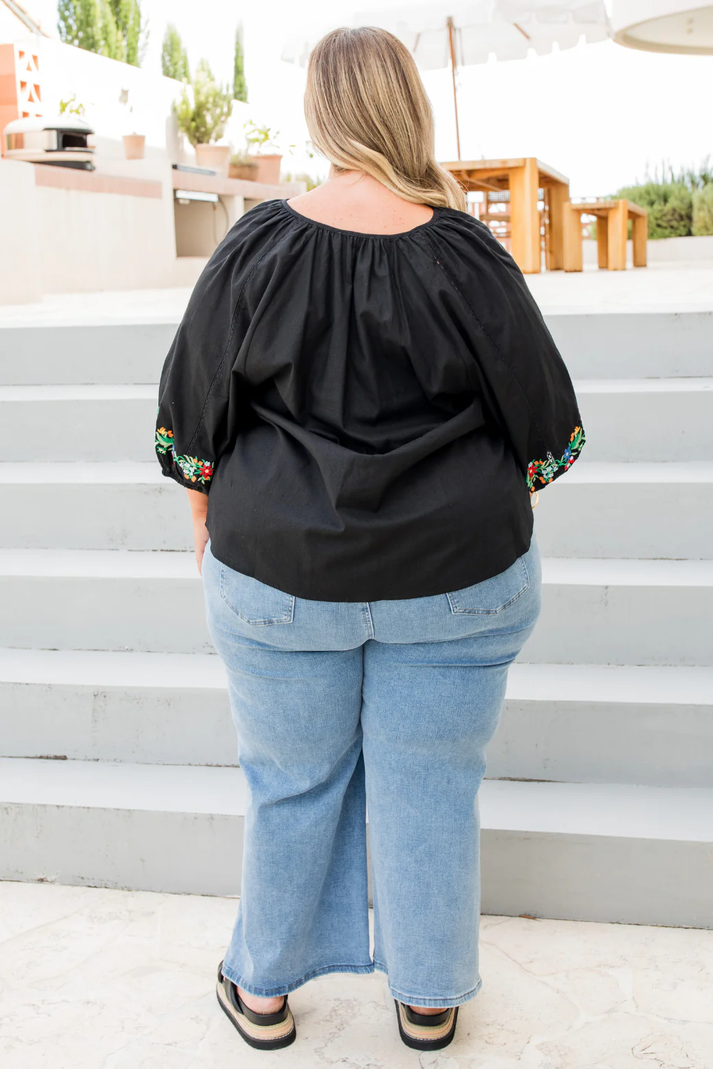 Gabby Embroidered Top Black - Image 6