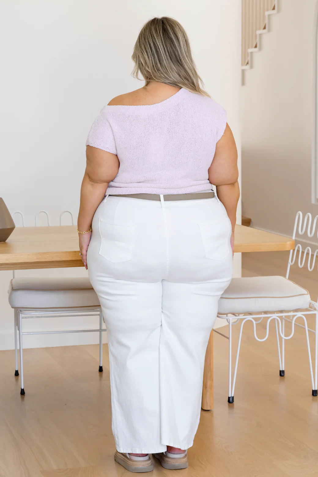 Hampton Off Shoulder Top Powder Pink - Image 5