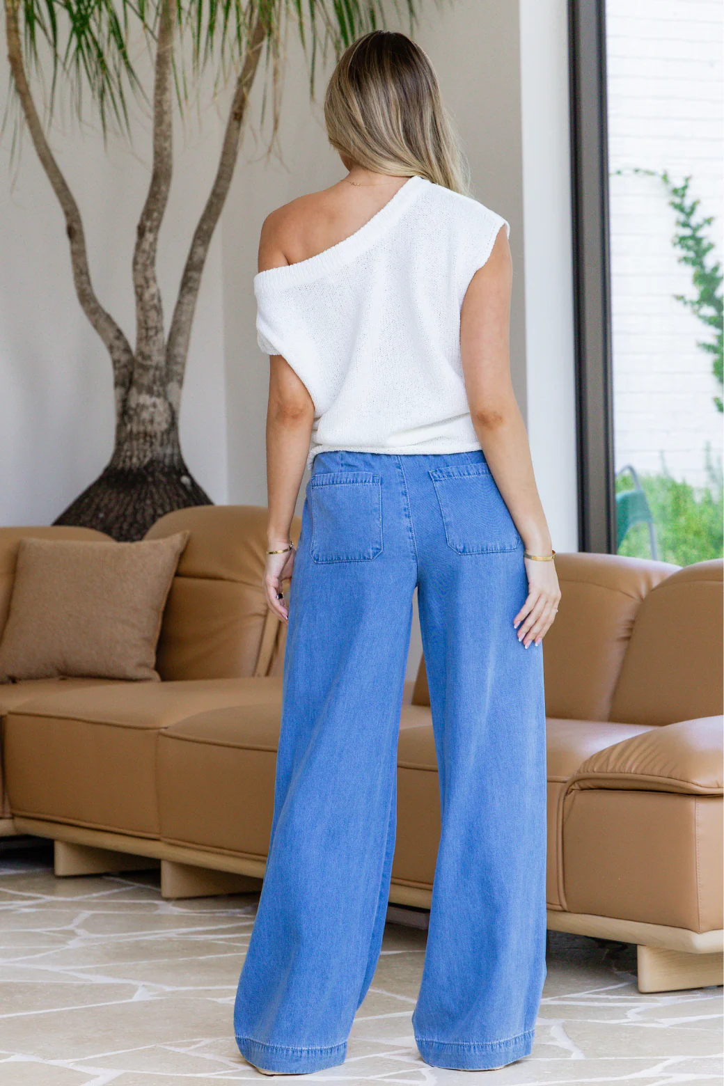 Hampton Off Shoulder Top White - Image 10