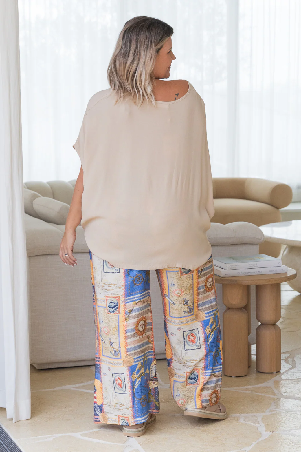 Final Sale | Harriet Wide Leg Pants Sea of Love Print - Image 10