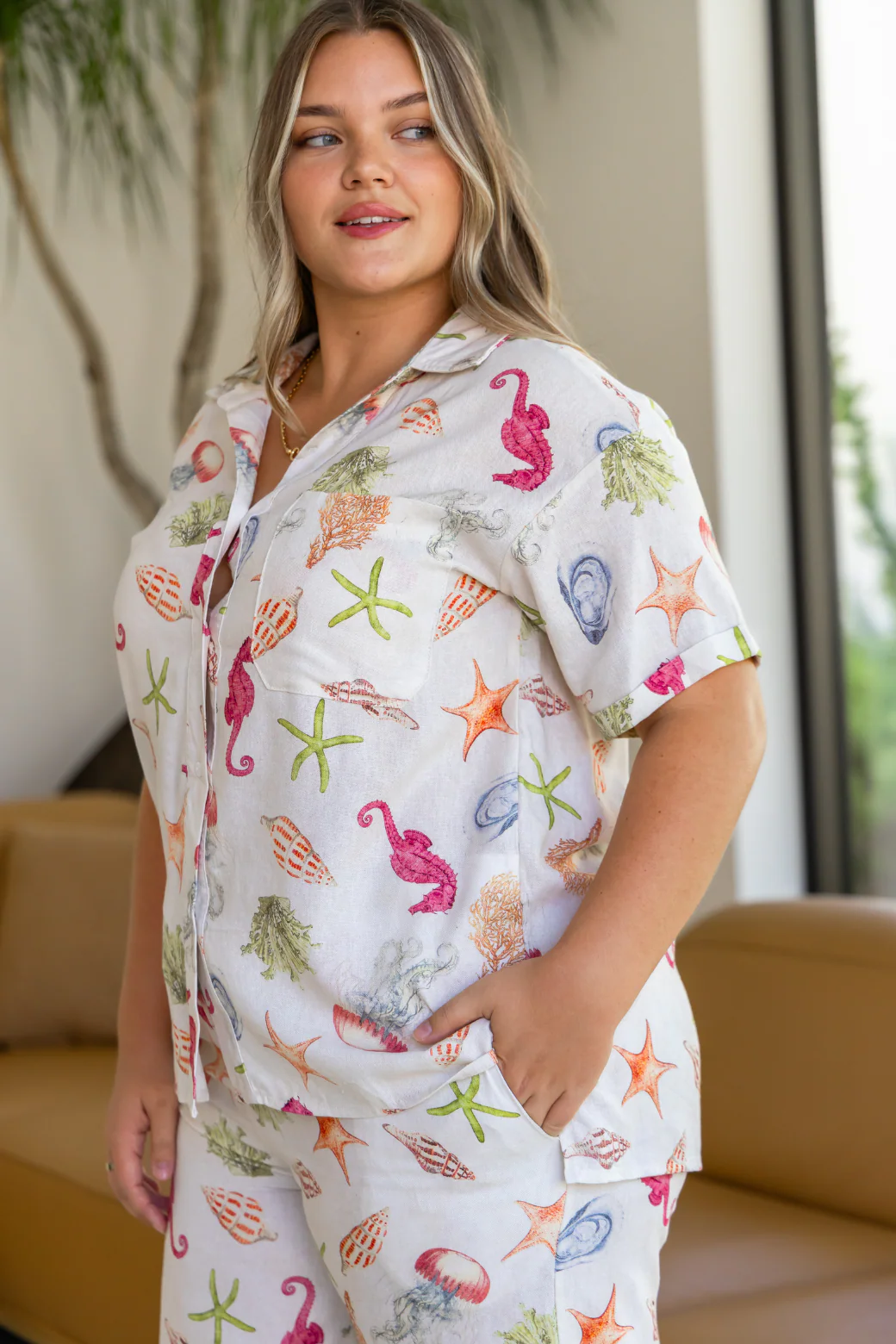 Final Sale | Hayden Shirt Seashells - Image 6