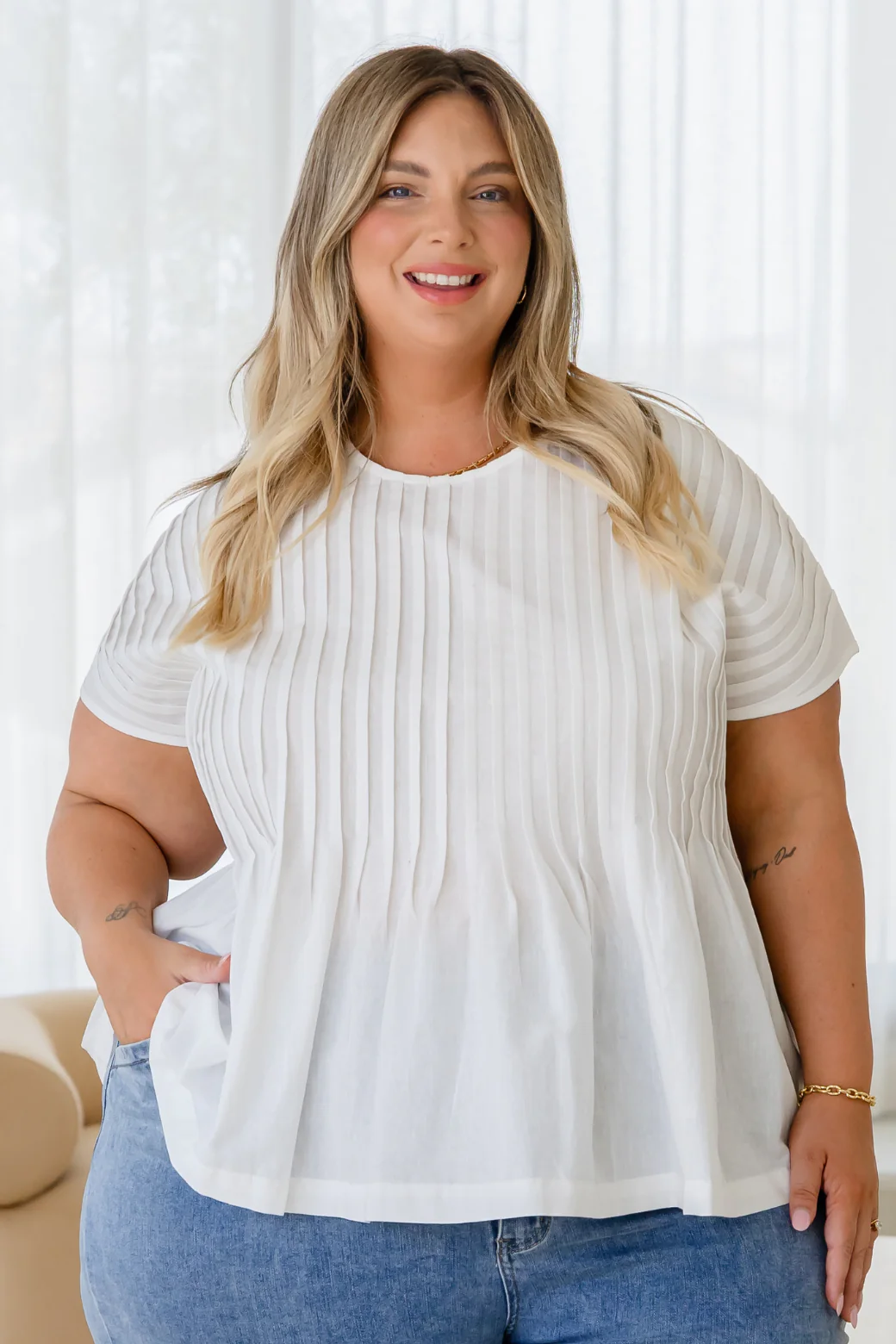 Honor Pleated Top