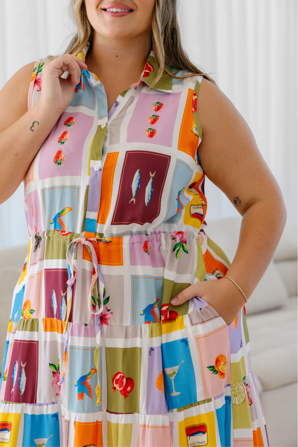 Kathy Midi Dress Coastal Bliss - Image 12