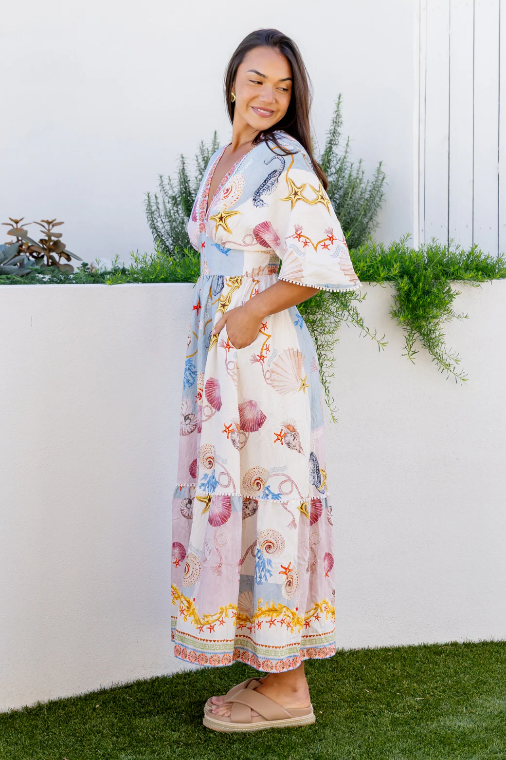 Final Sale | Keira Maxi Dress Ocean Queen Print - Image 10