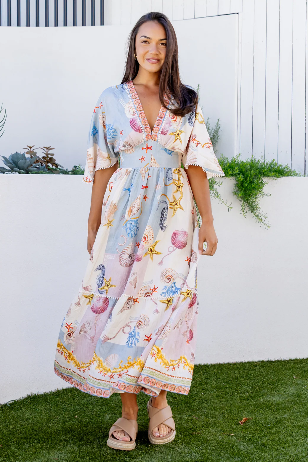 Final Sale | Keira Maxi Dress Ocean Queen Print - Image 7