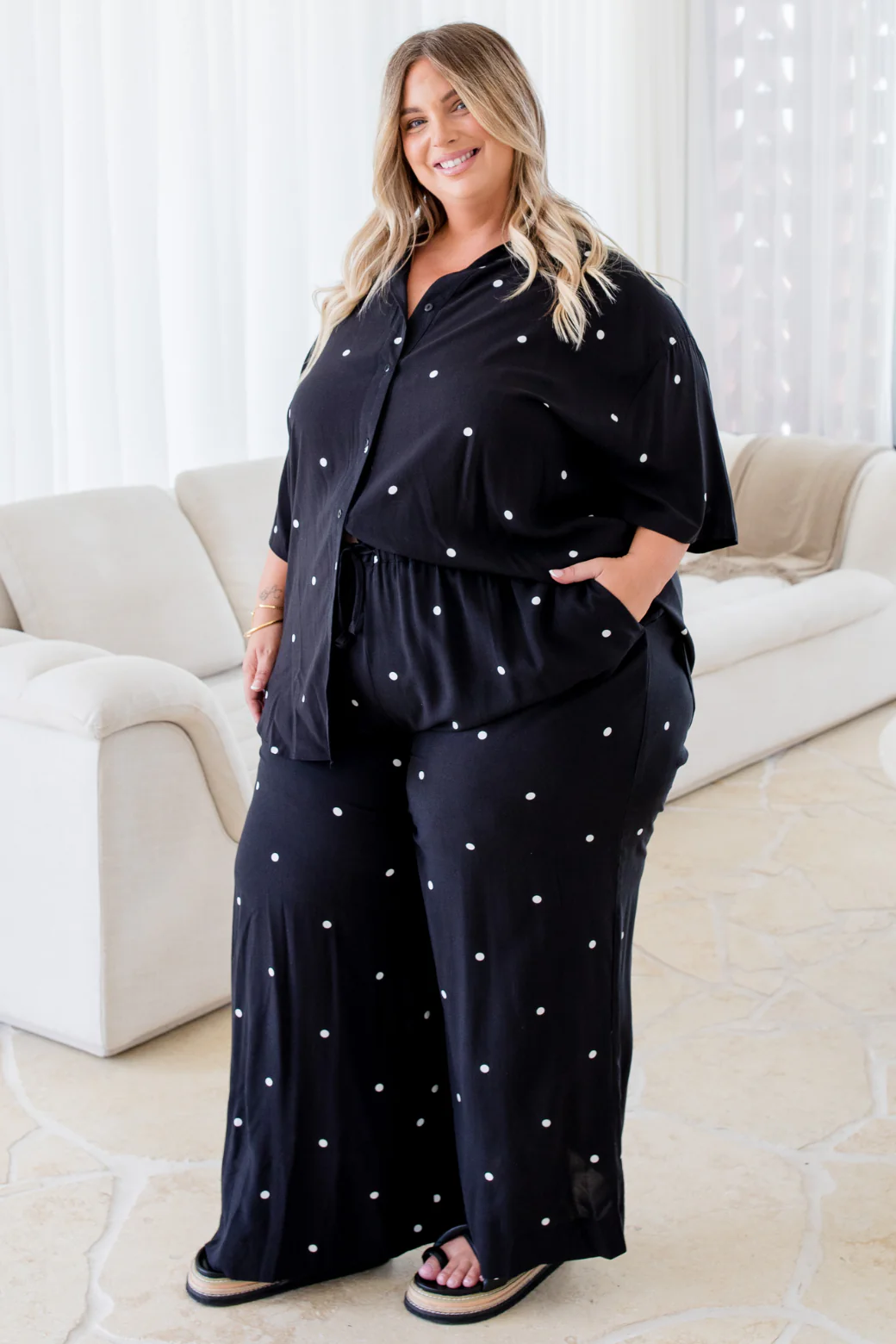 LaBrea Shirt Black White Mini Spot - Image 8