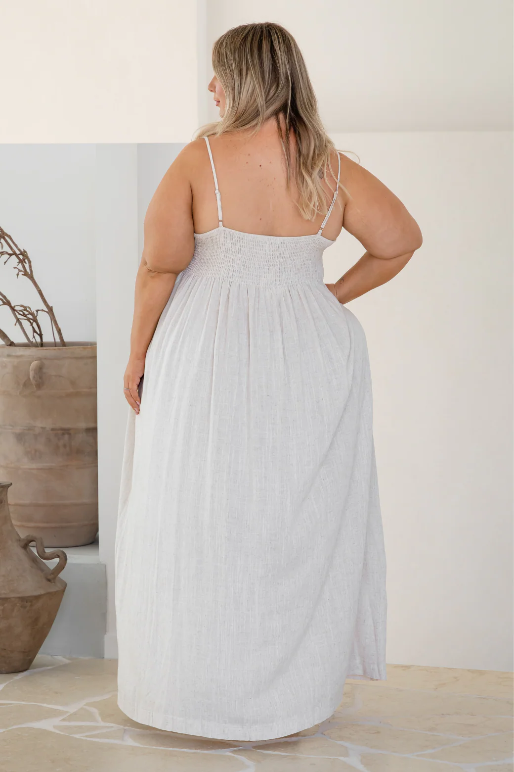 Final Sale | Lara Maxi Dress Beige - Image 9