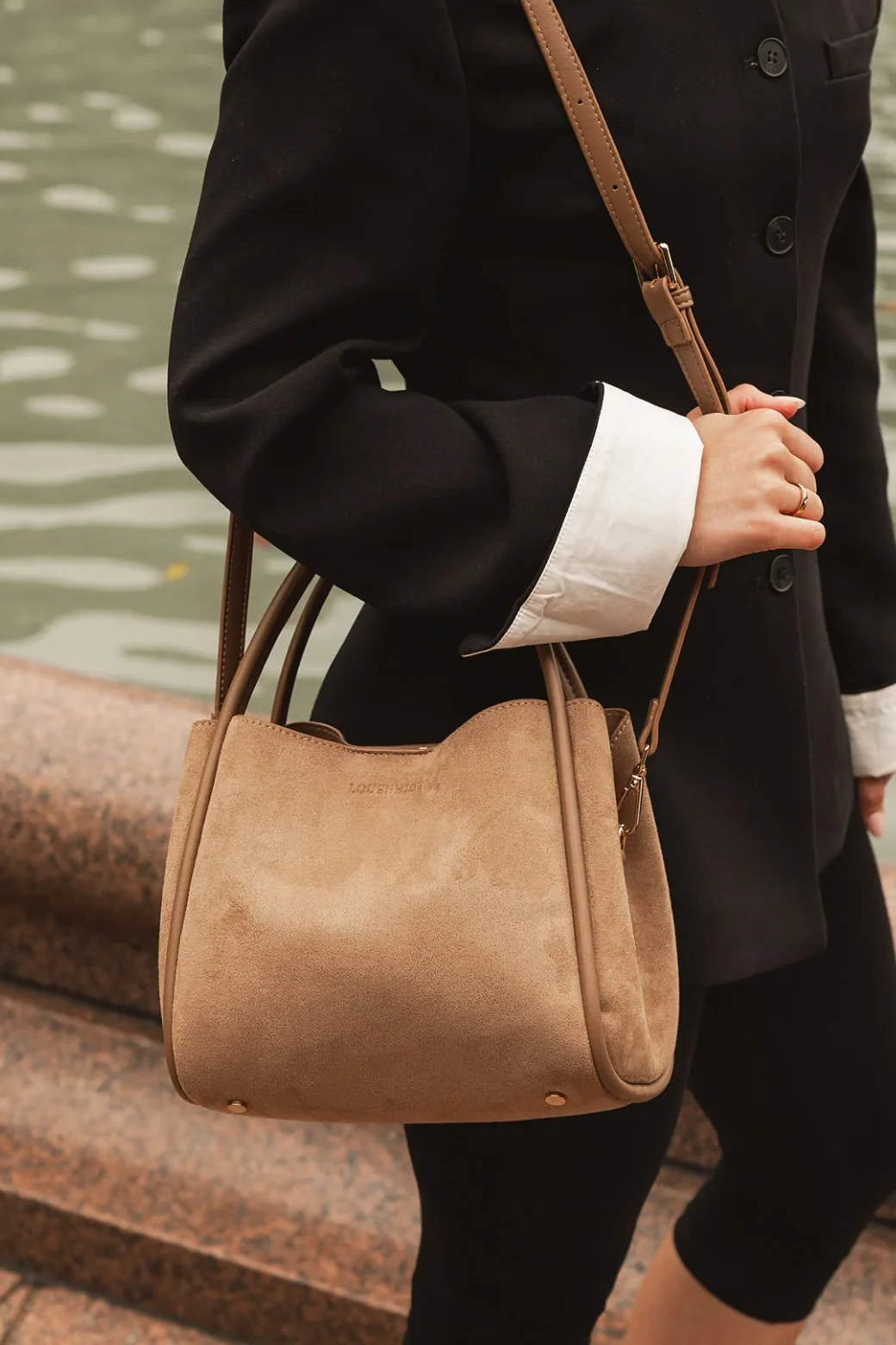 Louenhide Steffie Suedette Mini Tote Bag Honey - Image 2