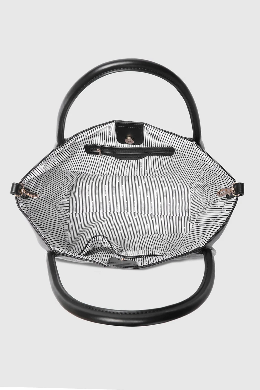 Louenhide Sutton Shoulder Bag Black Vegan Leather - Image 4