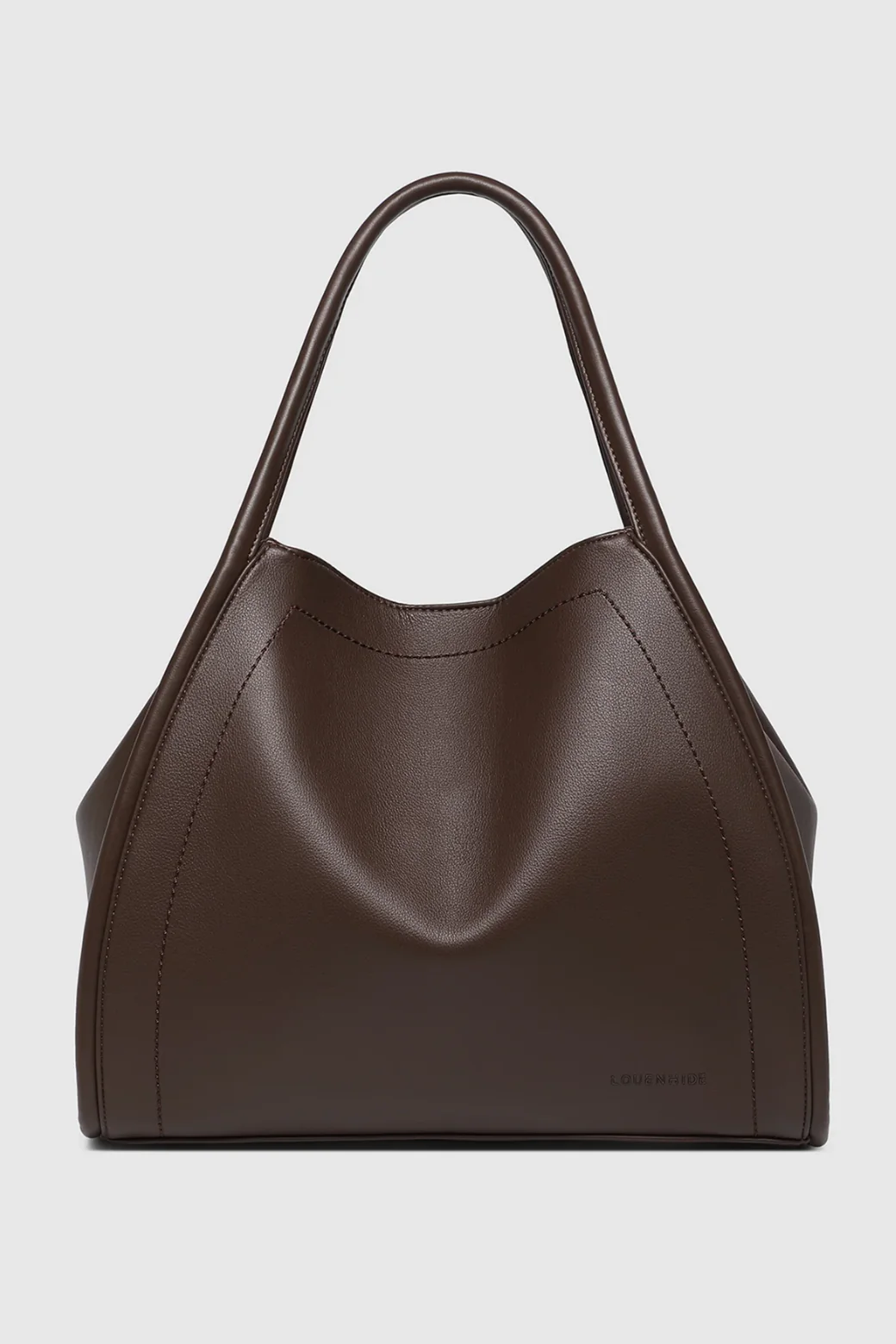 Louenhide Sutton Shoulder Bag Chocolate Vegan Leather - Image 3