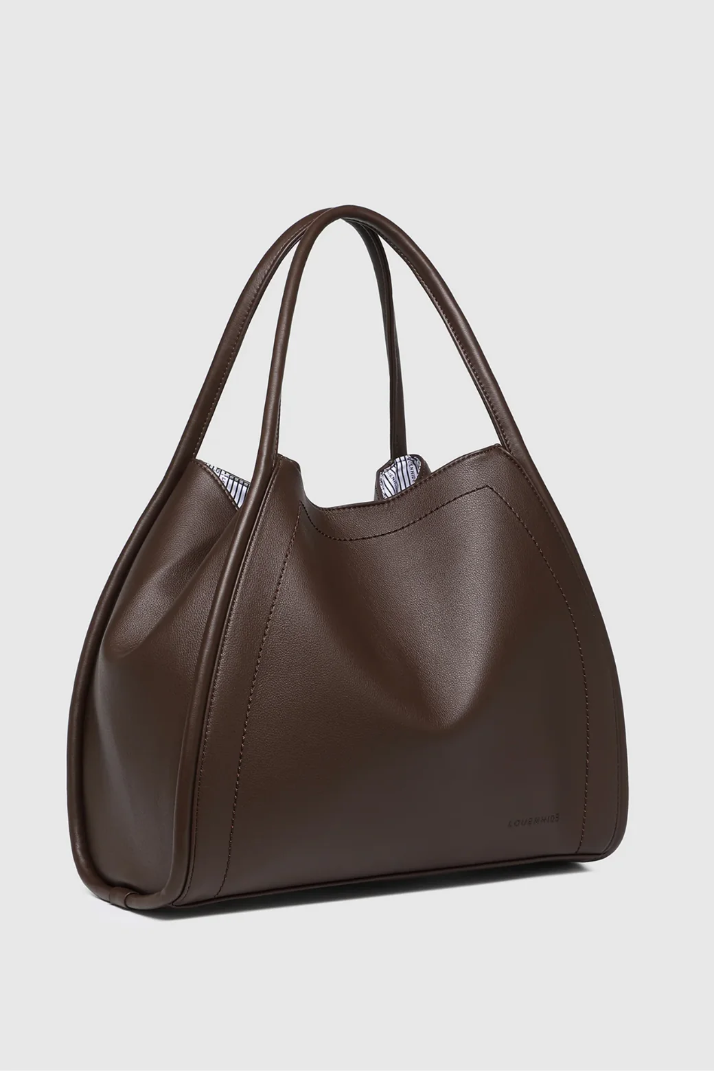Louenhide Sutton Shoulder Bag Chocolate Vegan Leather - Image 4