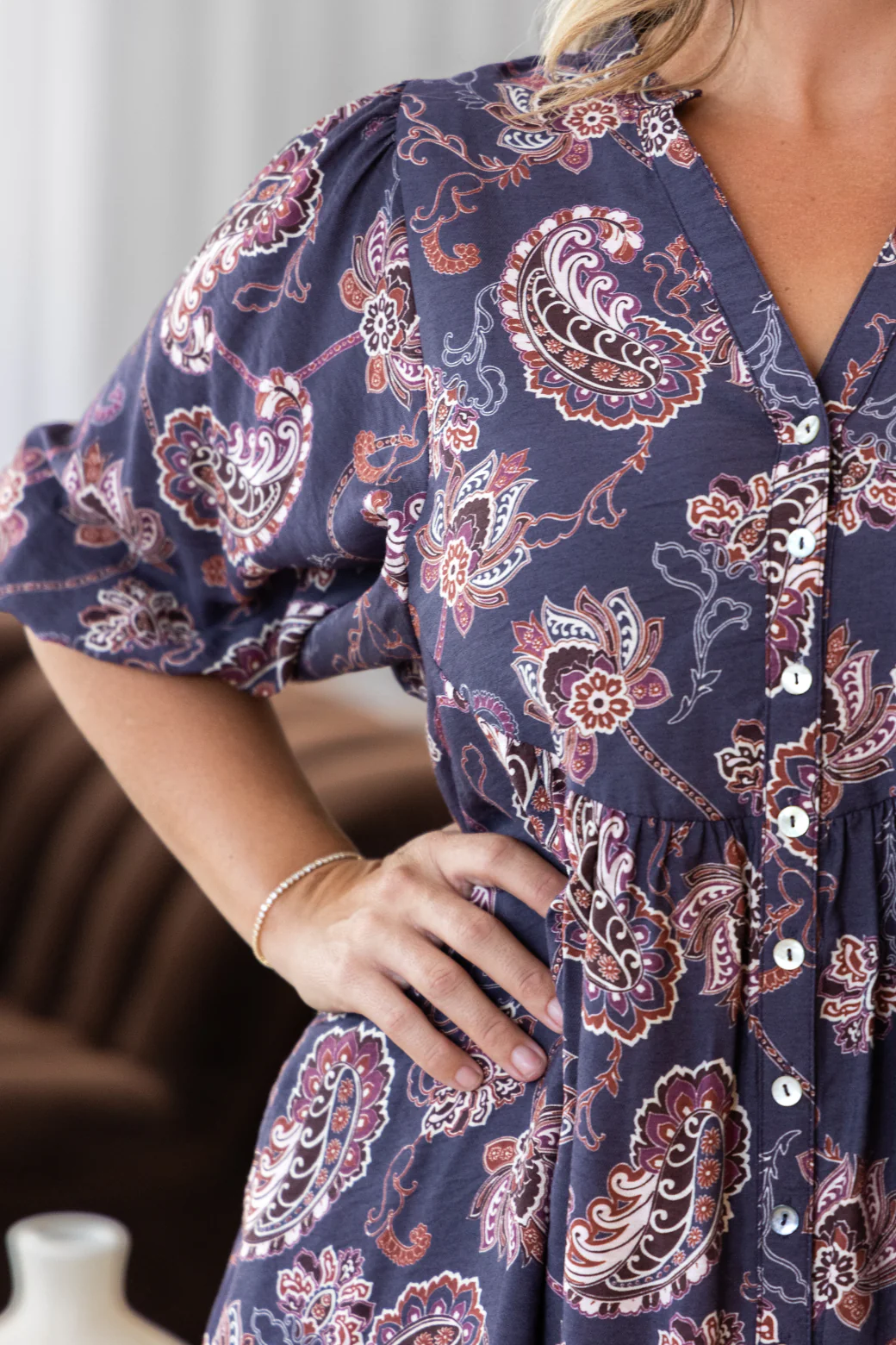 Louie Dress Pagonia Print Slate - Image 11