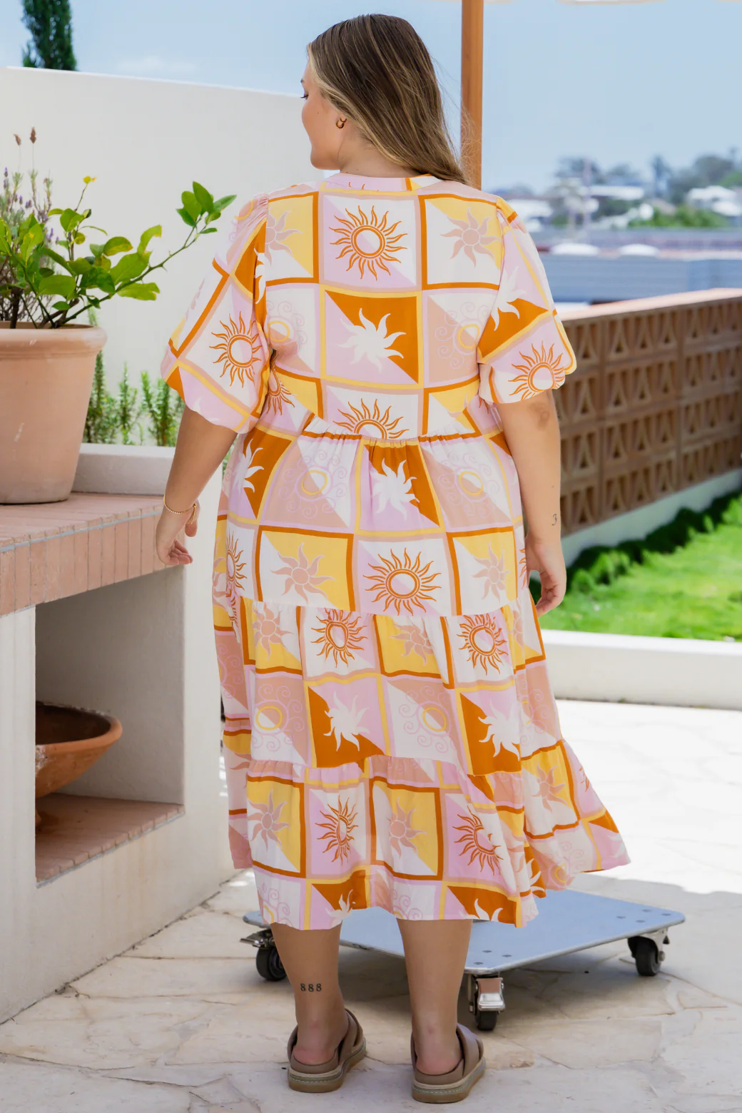 Louisa Midi Dress Celcius Print - Image 6