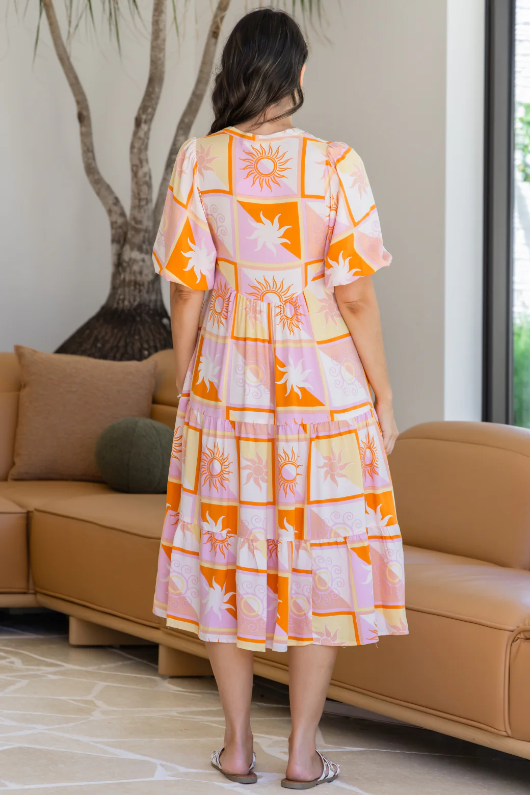Louisa Midi Dress Celcius Print - Image 9