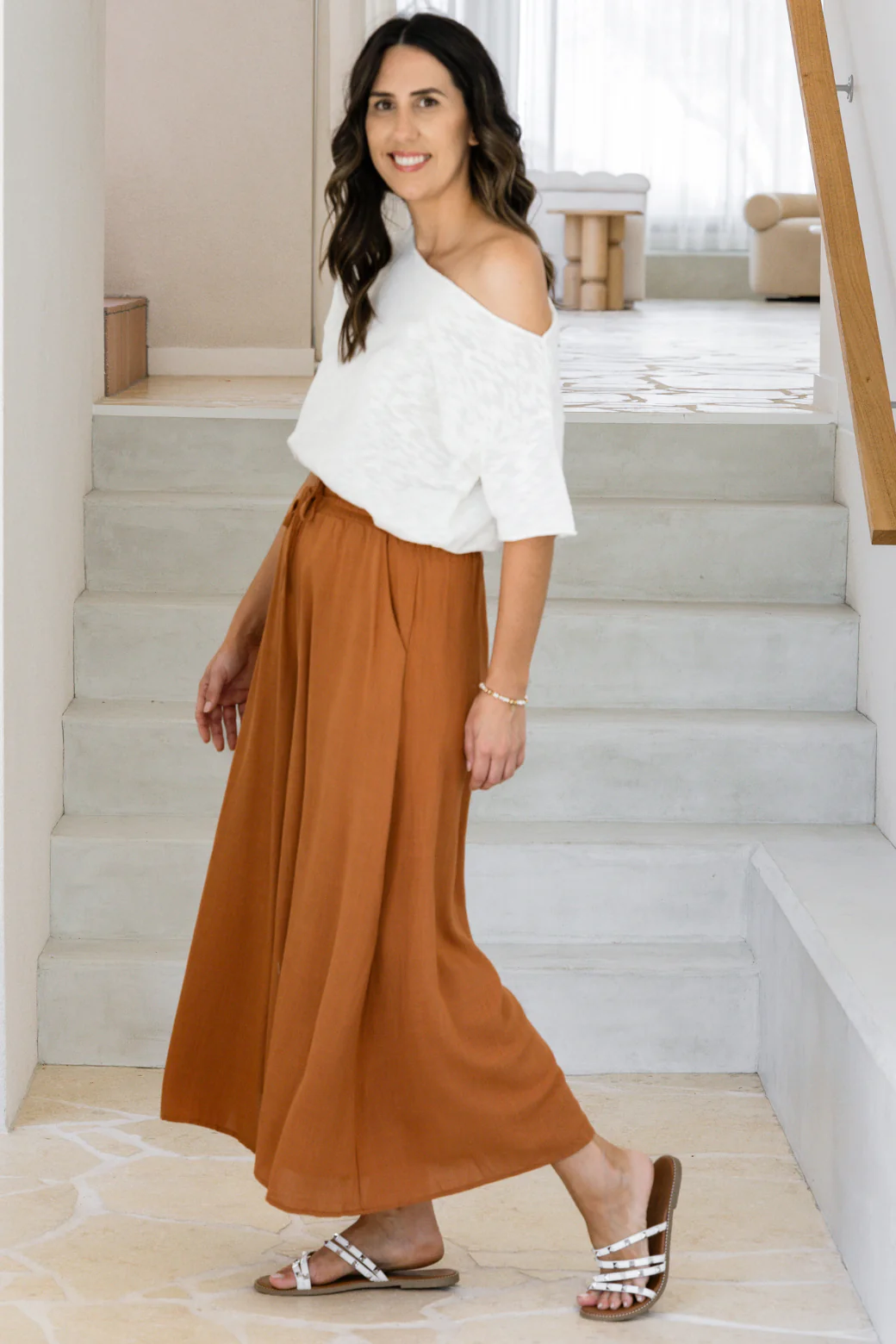 Maree Wide Leg Pant Rust - Image 10