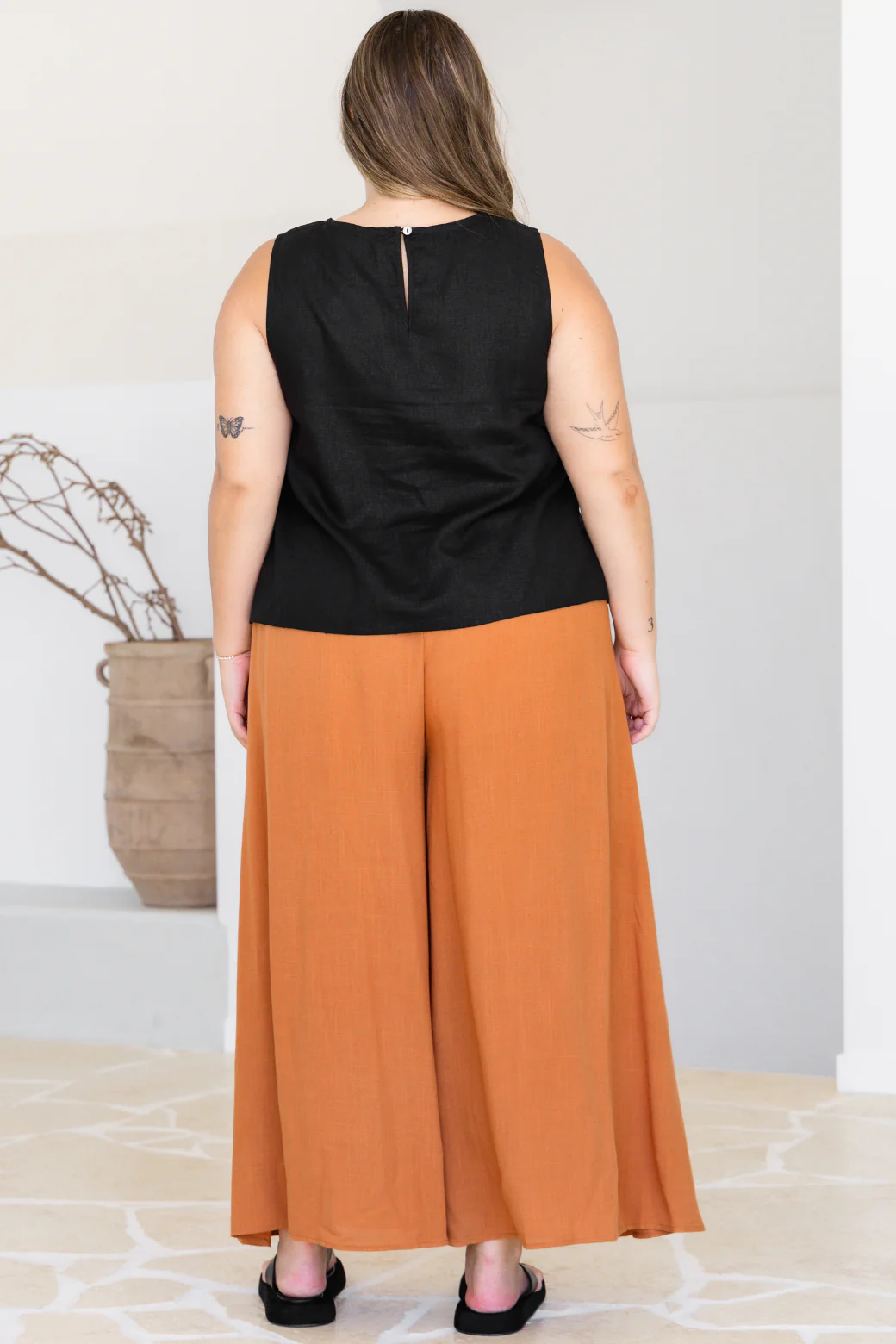 Maree Wide Leg Pant Rust - Image 6