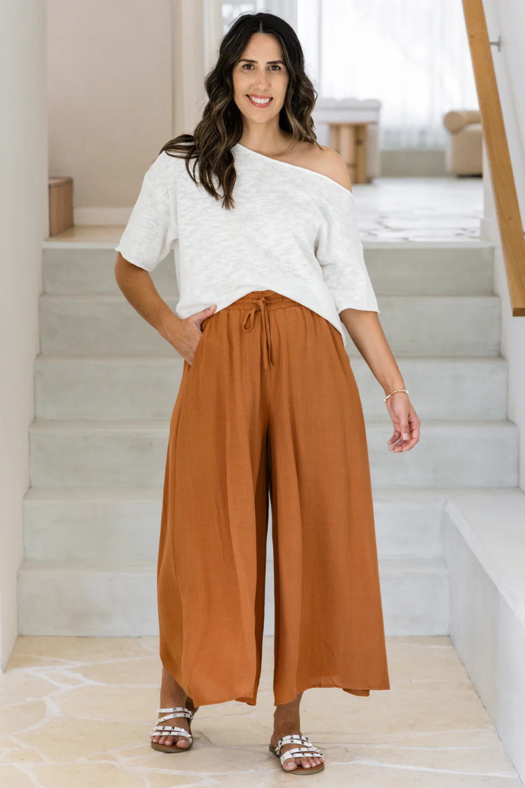 Maree Wide Leg Pant Rust - Image 9