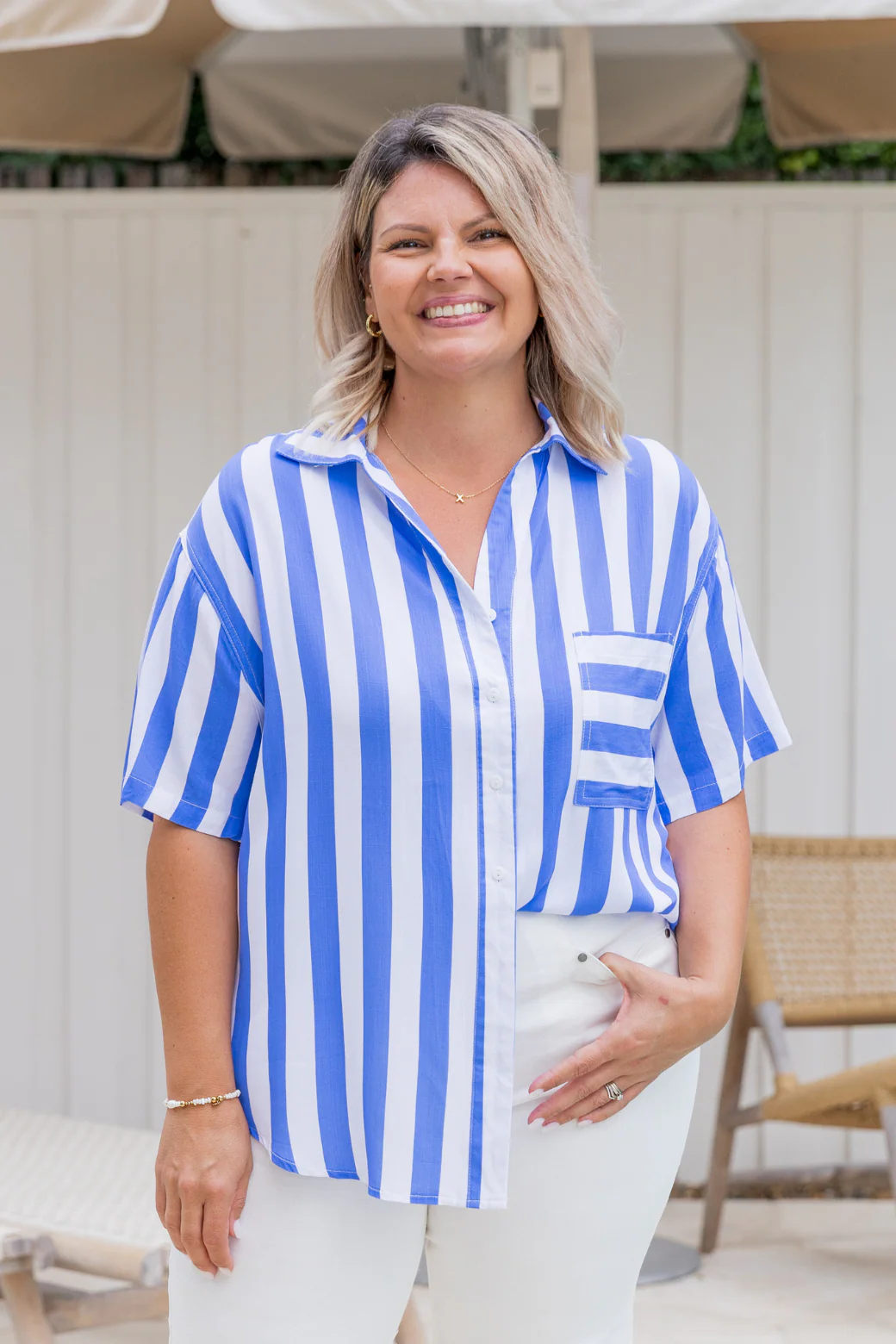 Melrose Shirt Blue Stripe