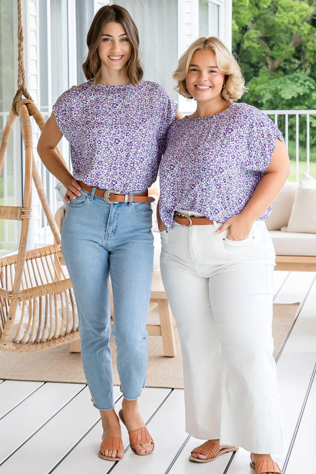Final Sale | Naomi Top Purple Ditsy - Image 4