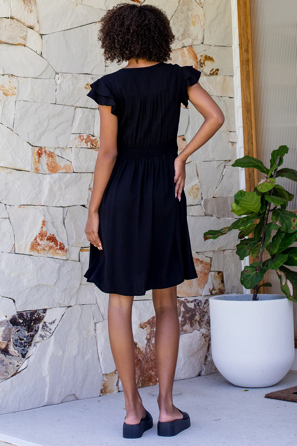 Final Sale | Natalie Dress Blackest Black - Image 11