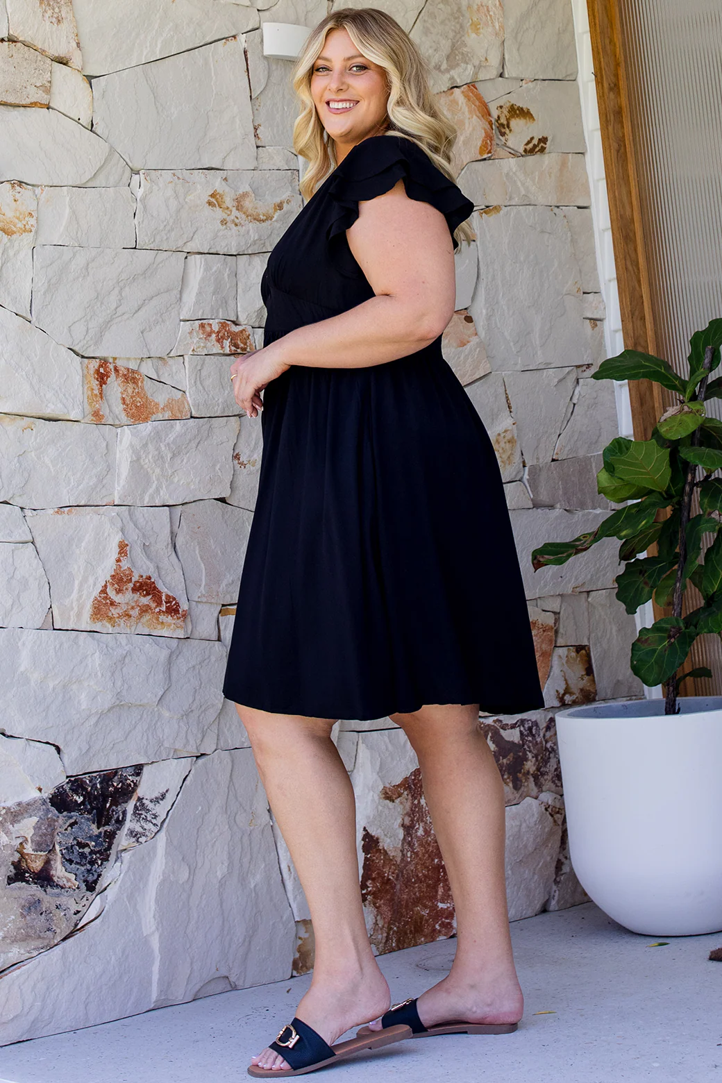 Final Sale | Natalie Dress Blackest Black - Image 6