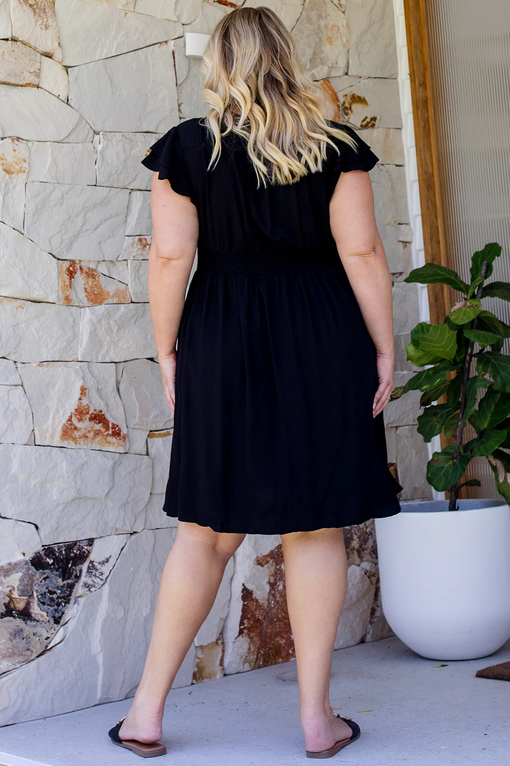 Final Sale | Natalie Dress Blackest Black - Image 7