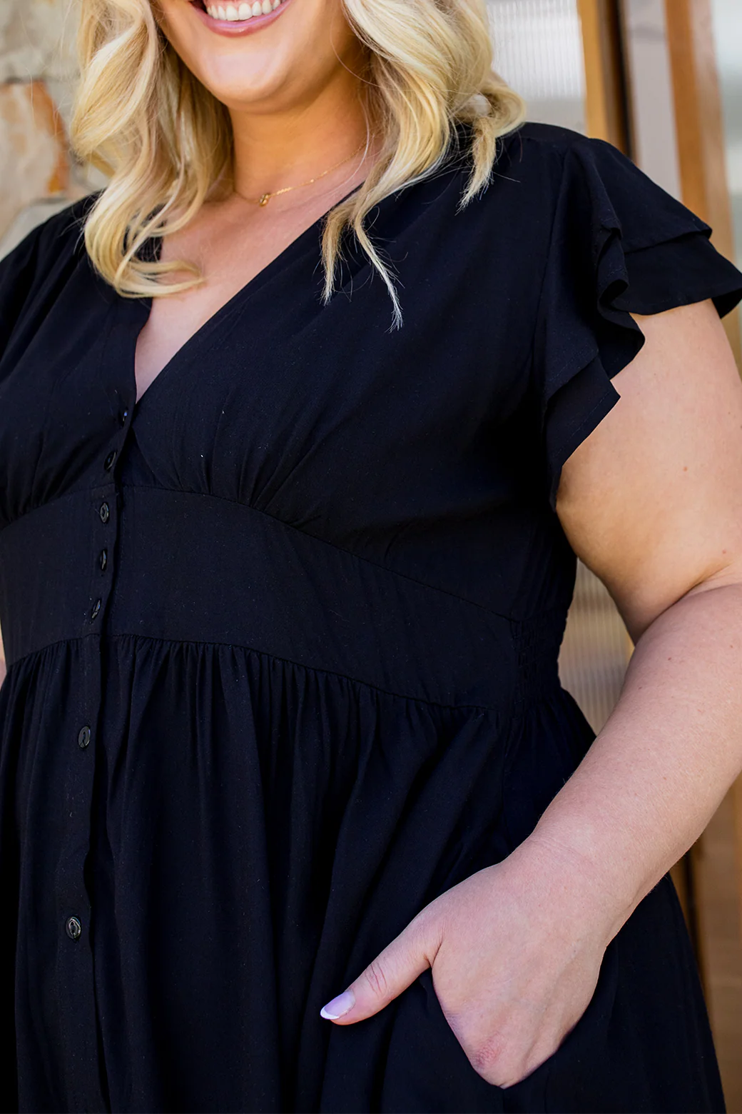 Final Sale | Natalie Dress Blackest Black - Image 8