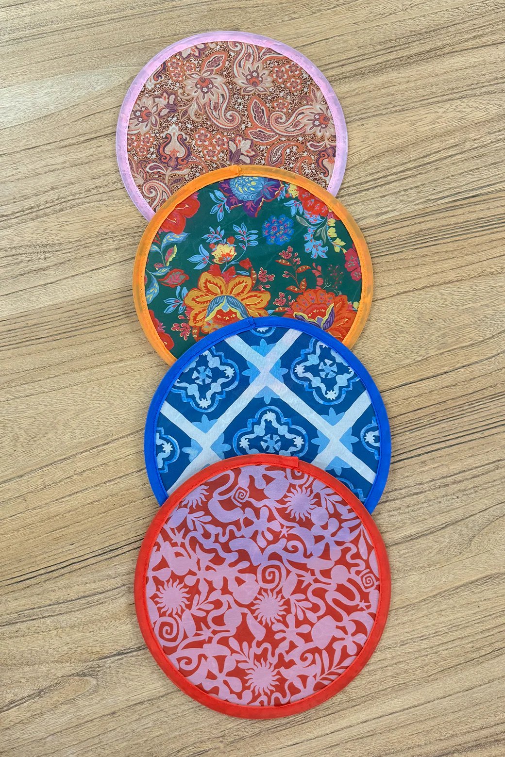 Orange Sherbet Twist Fan Paisley Peach - Image 3