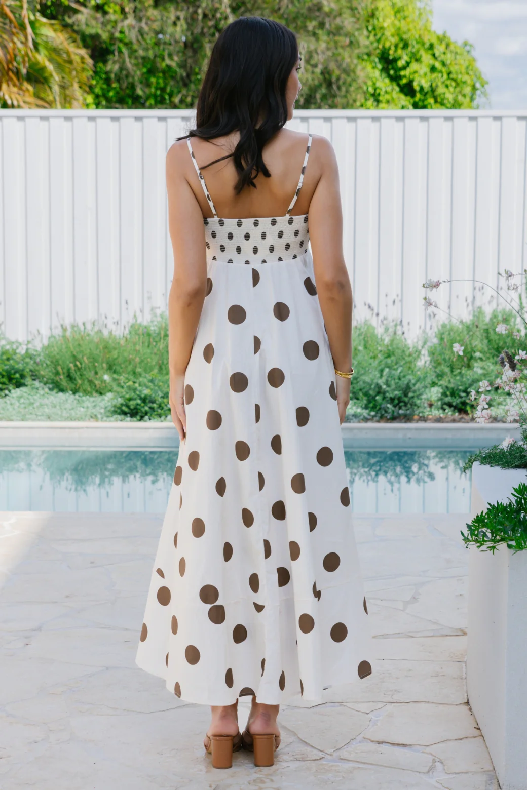 Final Sale | Portafino Maxi Dress Cream/Choc Spot - Image 9