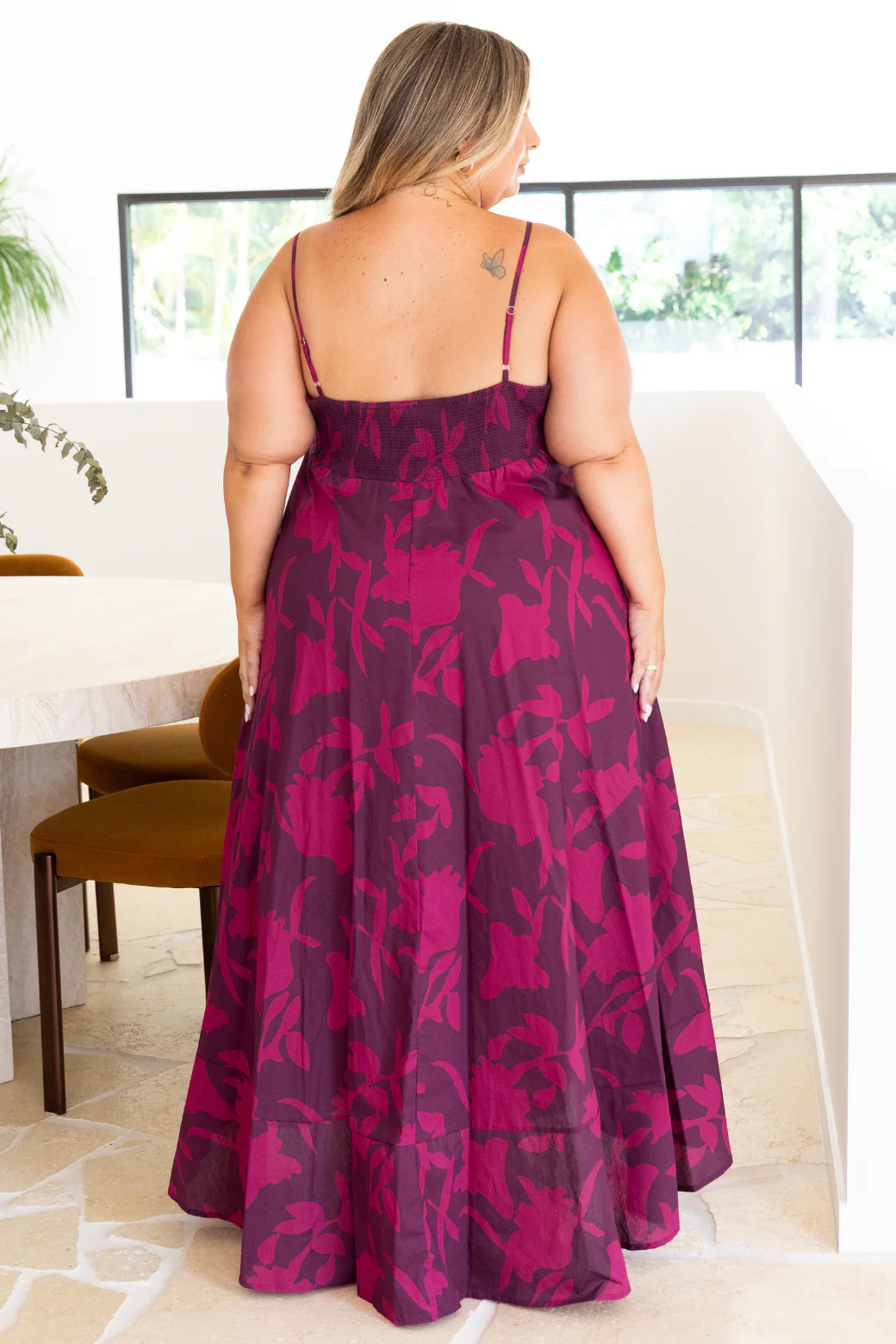 Final Sale | Portafino Maxi Dress Plum Floral - Image 6
