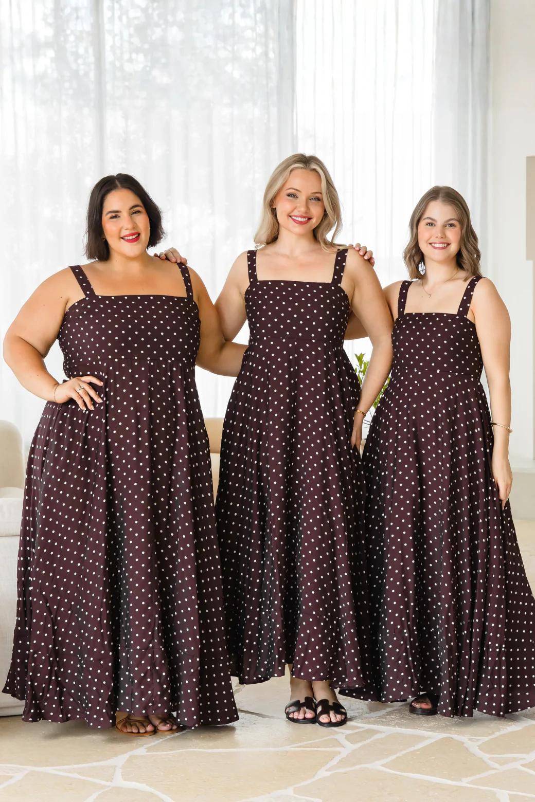 Primrose Maxi Dress Bitter Choc Mini Spot - Image 2
