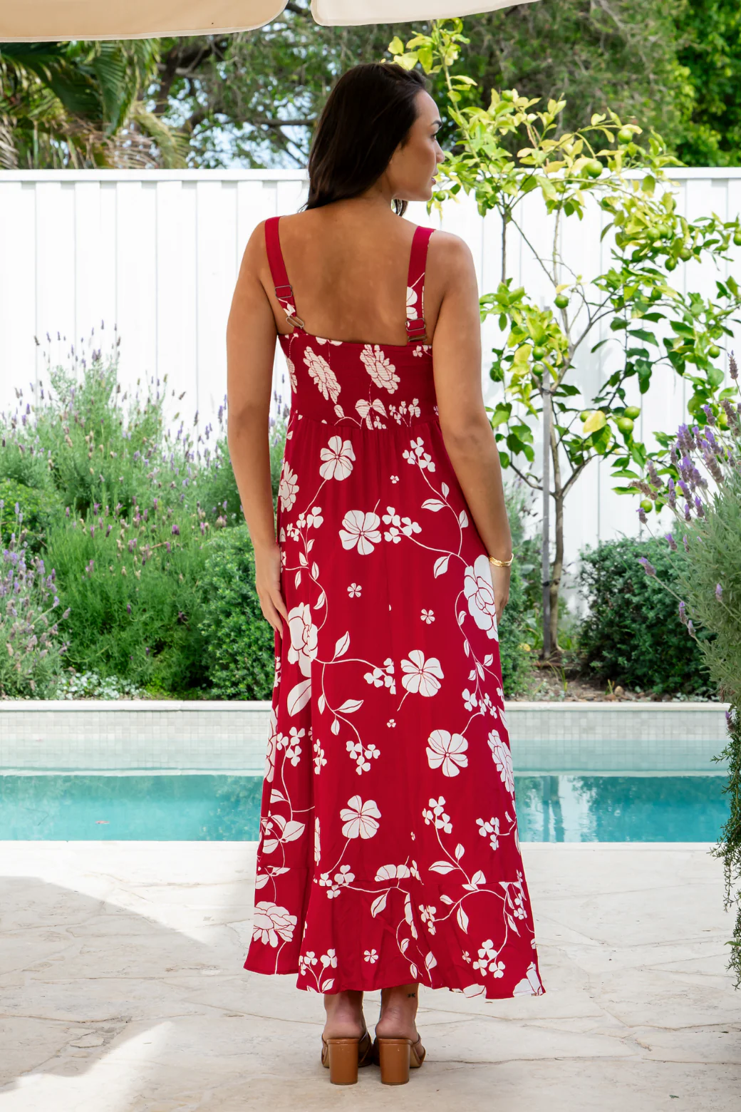 Primrose Maxi Dress Miley Print Red - Image 7